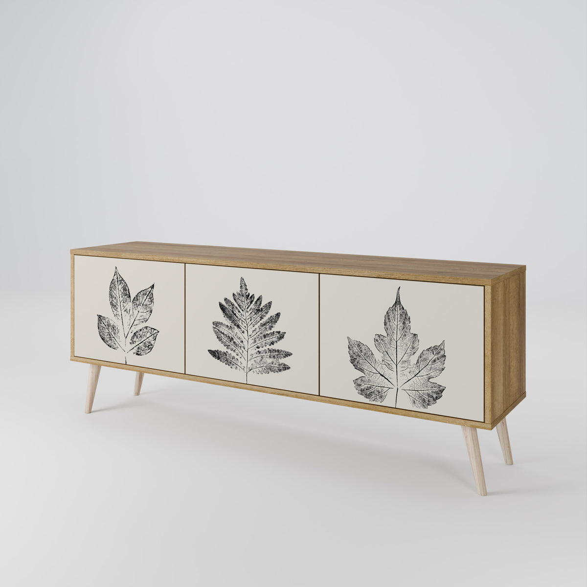 LEAFY STAMPS Mueble de TV de 3 Puertas