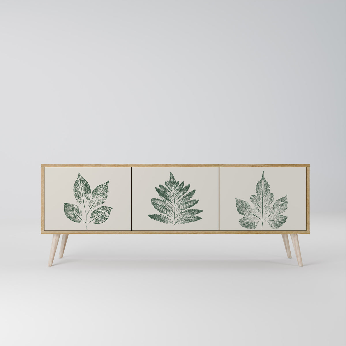 GREEN LEAFY STAMPS Mueble de TV de 3 Puertas