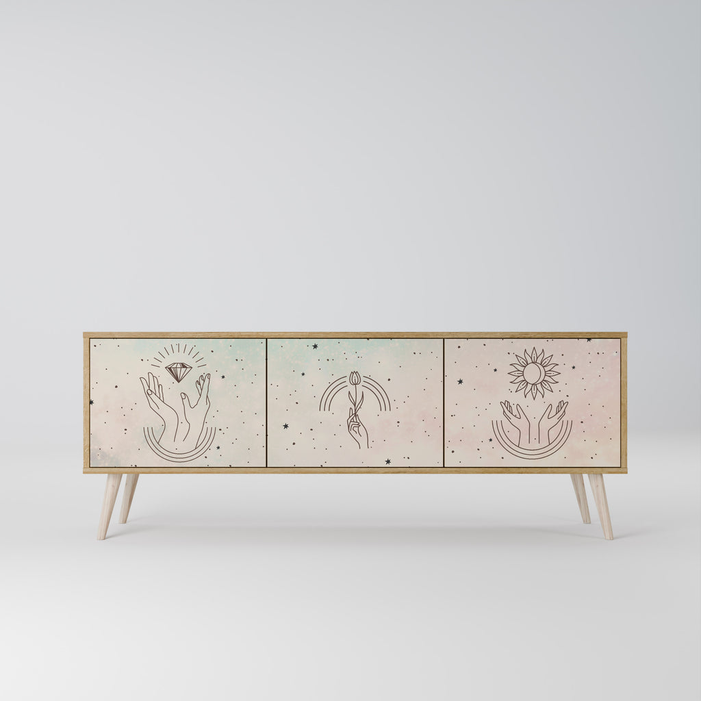 DELICATE BEAUTY 3-Door TV Cabinet
