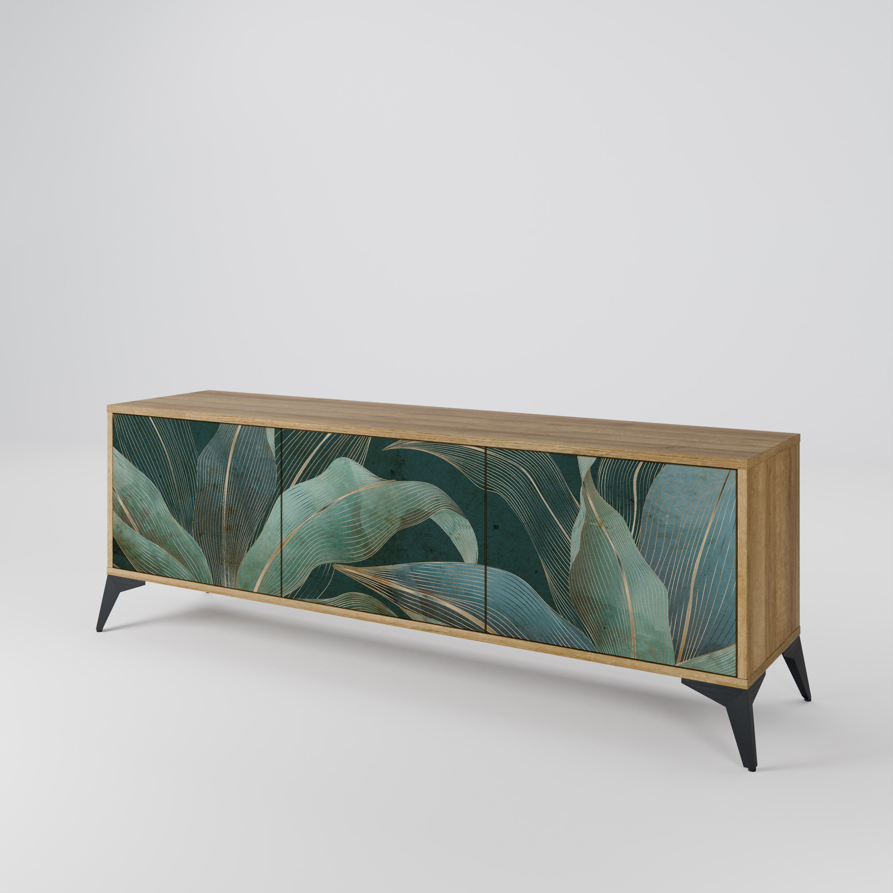 ROYAL GREEN Třídveřový TV stolek