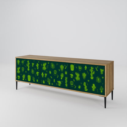 DESERT GREEN Móvel de TV de 3 Portas