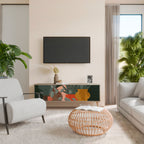TROPICAL COMPOSITION TV-bänk med 3 dörrar