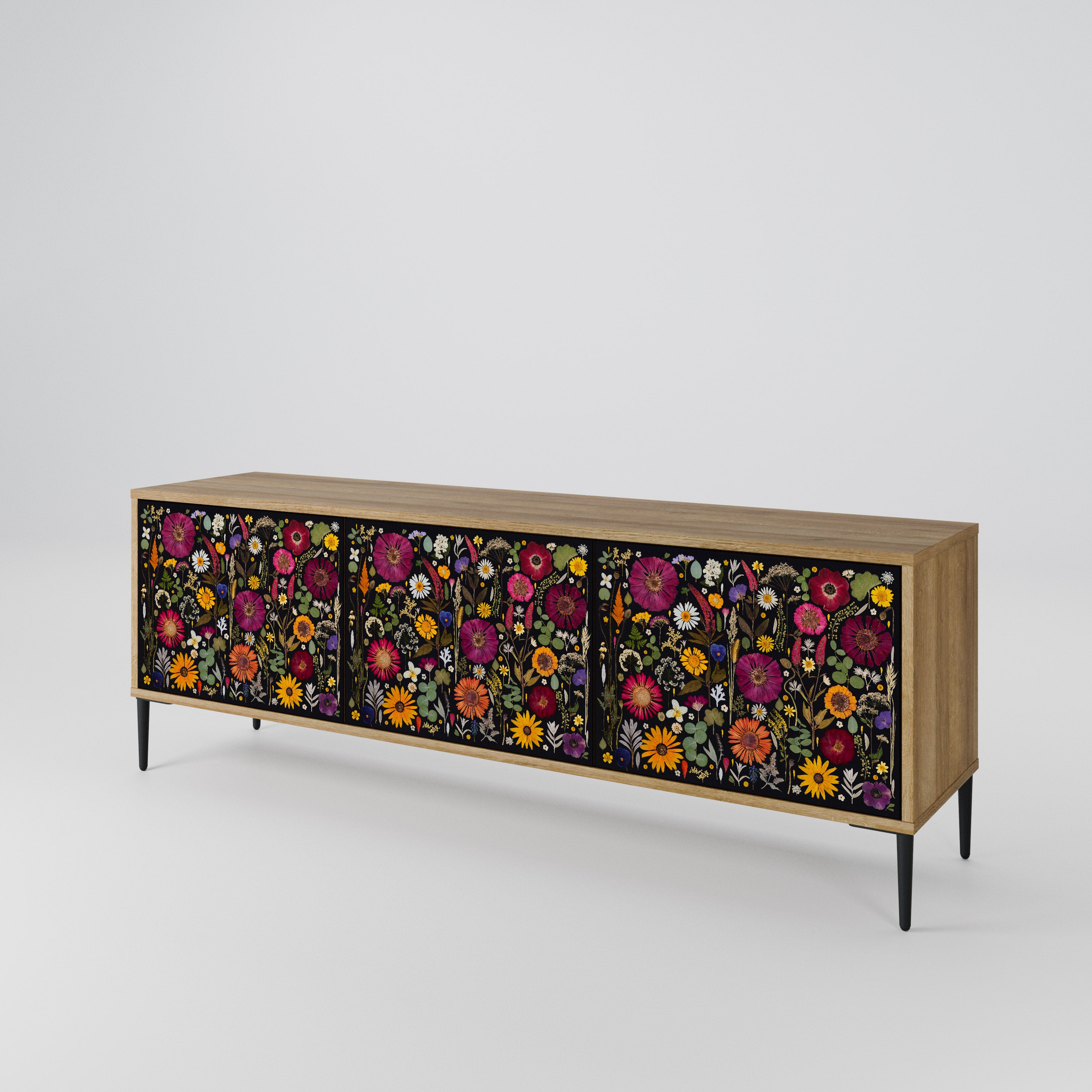 MIDNIGHT GARDEN 3-Door TV Cabinet