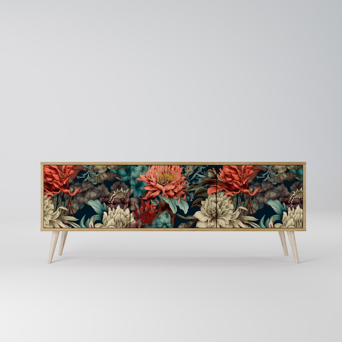 SPROUTING GRACE 3-Door TV Cabinet