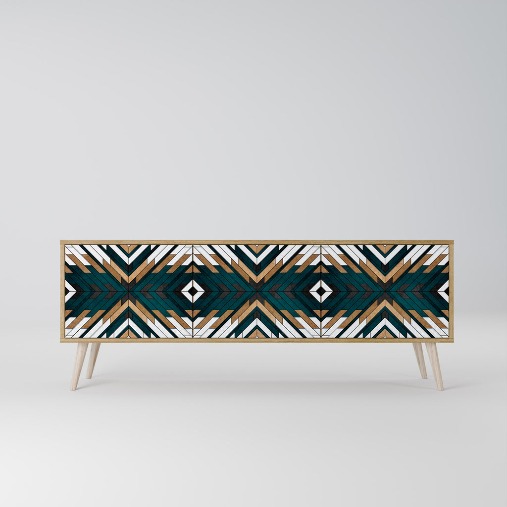ARTISTIC GEOMETRY 3-Door TV Cabinet