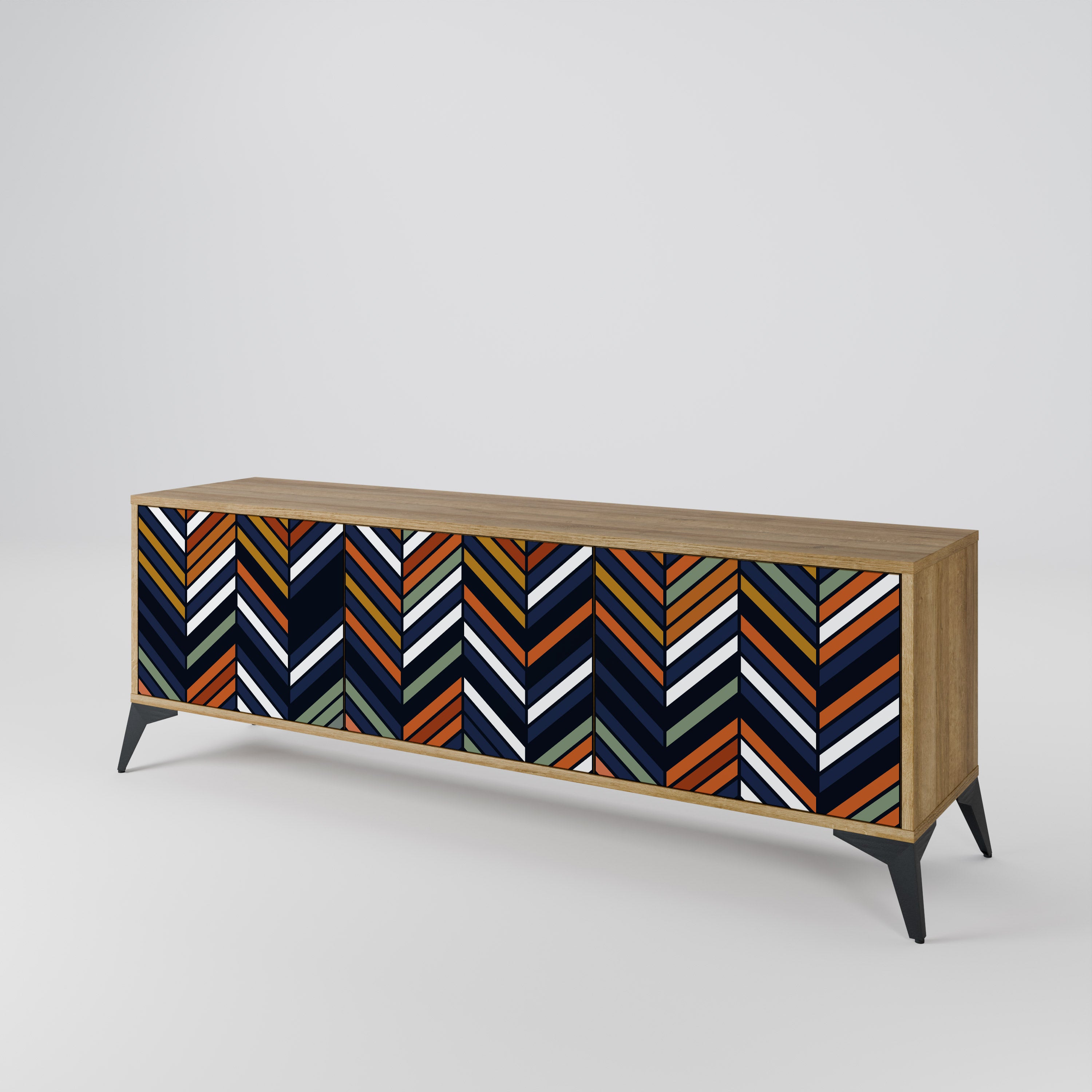 VIBRANT PATCHWORK 3-türiges TV-Lowboard