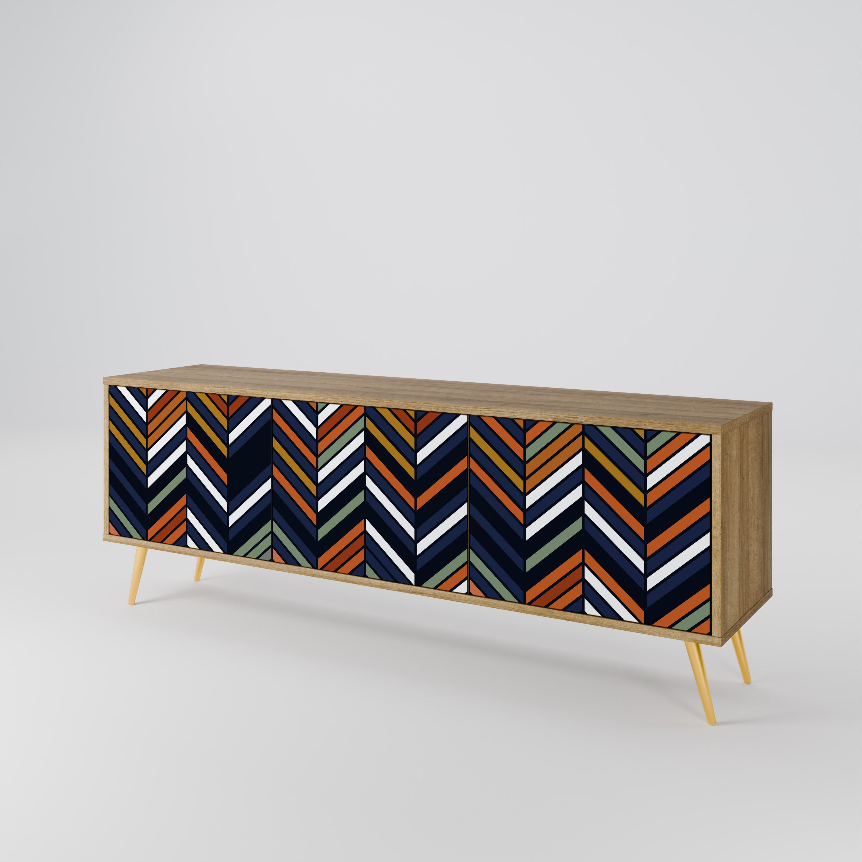 VIBRANT PATCHWORK 3-türiges TV-Lowboard