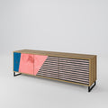 GLAMOROUS STRIPE 3-Door TV Cabinet