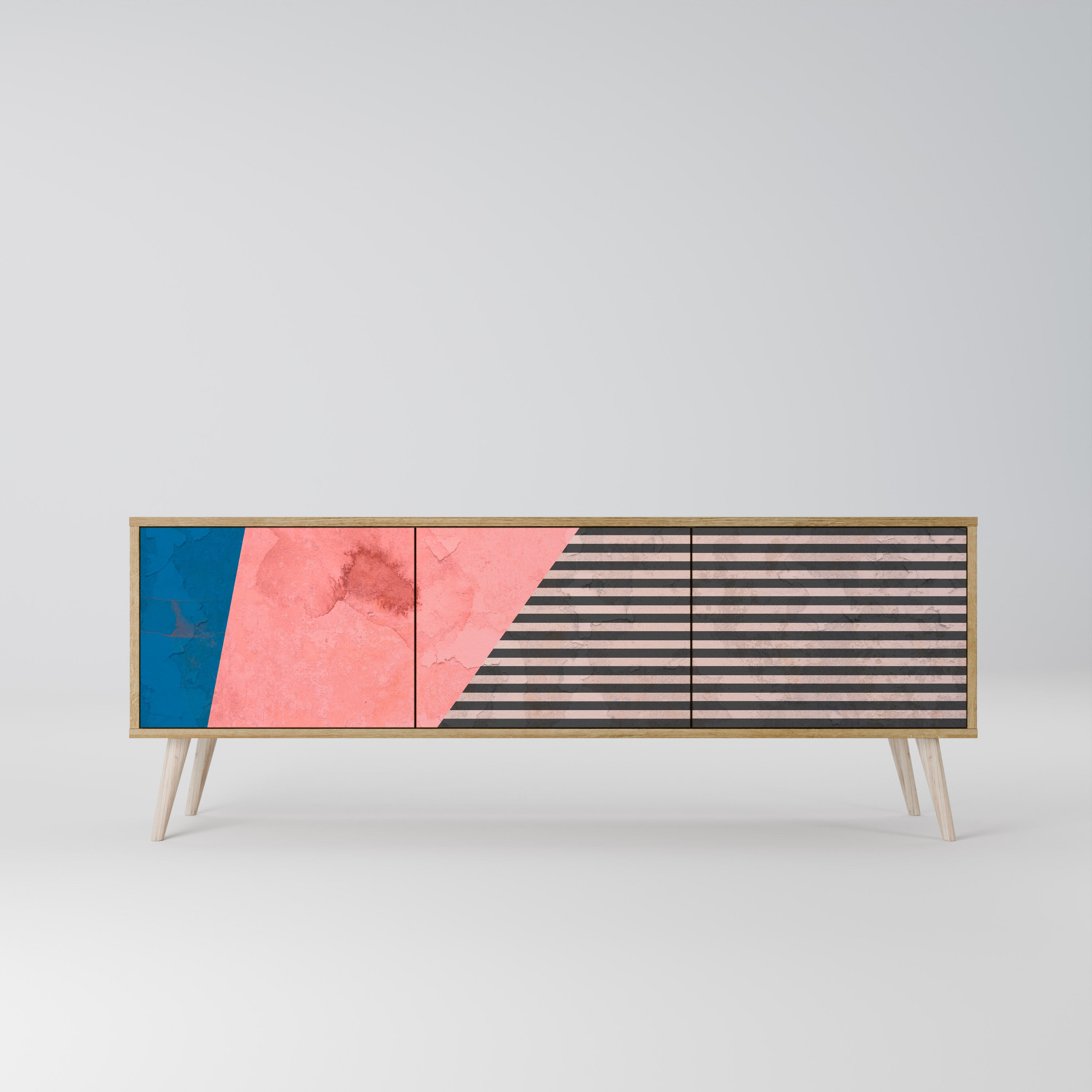 GLAMOROUS STRIPE 3-türiges TV-Lowboard