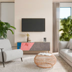 GLAMOROUS STRIPE 3-Door TV Cabinet