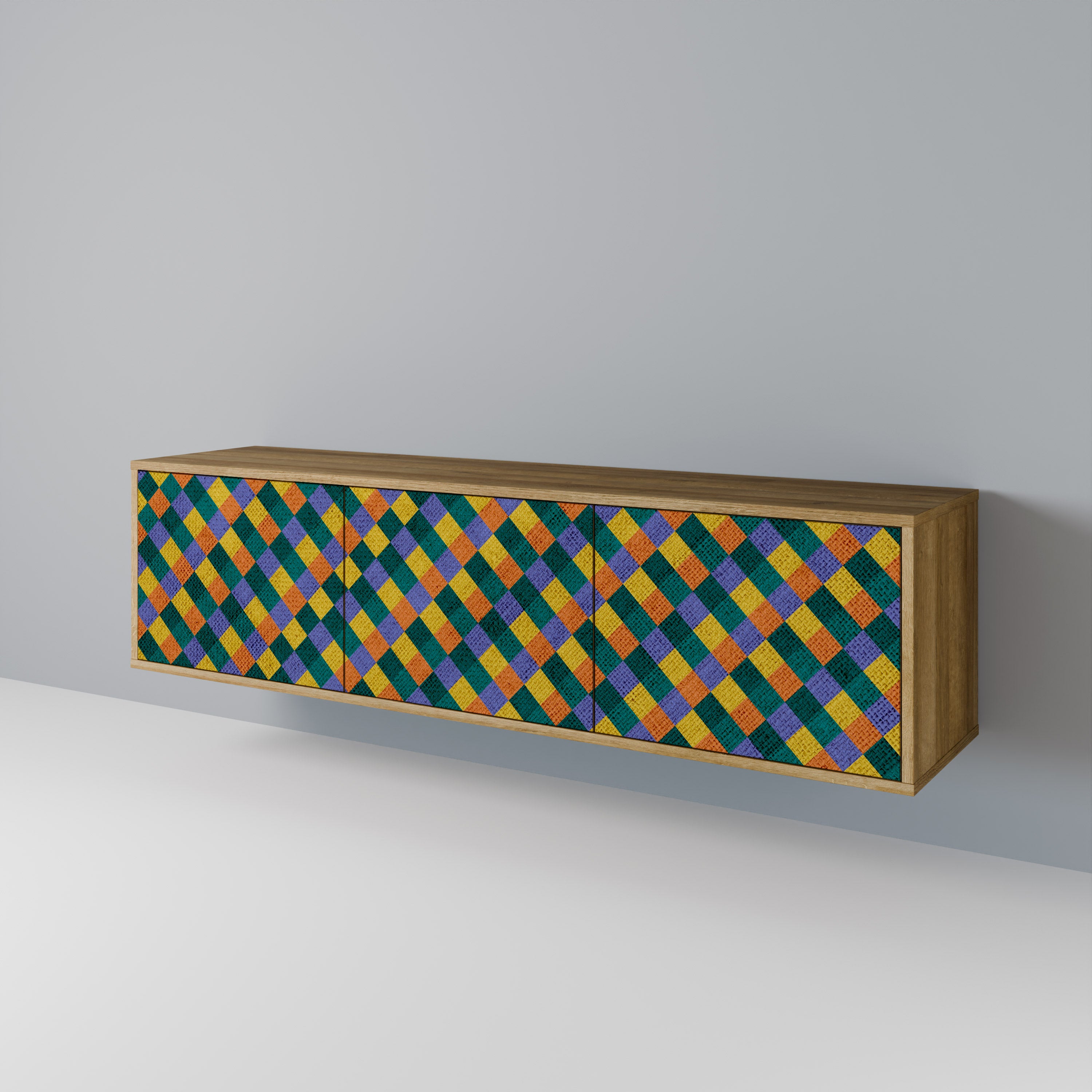 PAINTED SQUARES MIX 3-türiges TV-Lowboard
