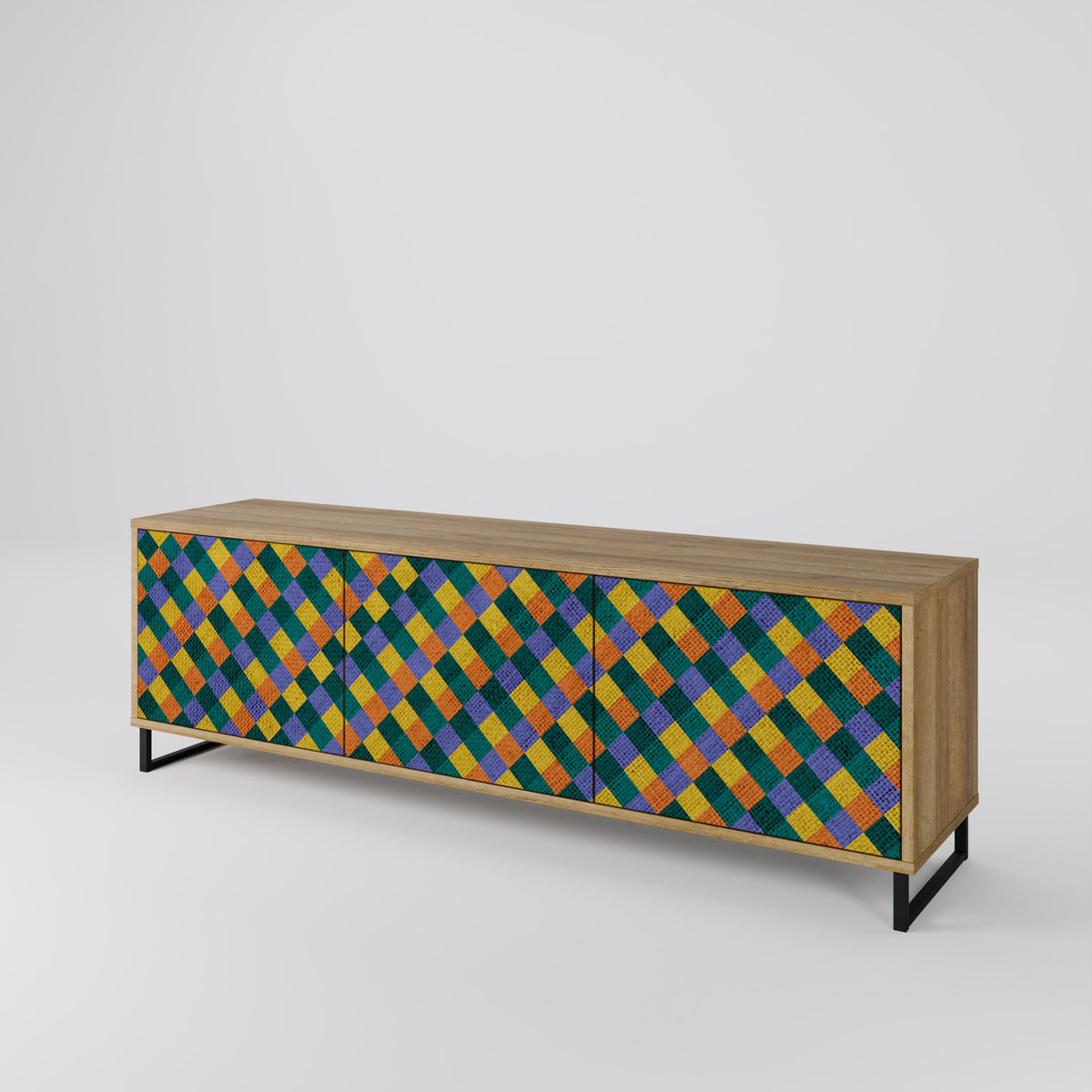 PAINTED SQUARES MIX 3-türiges TV-Lowboard