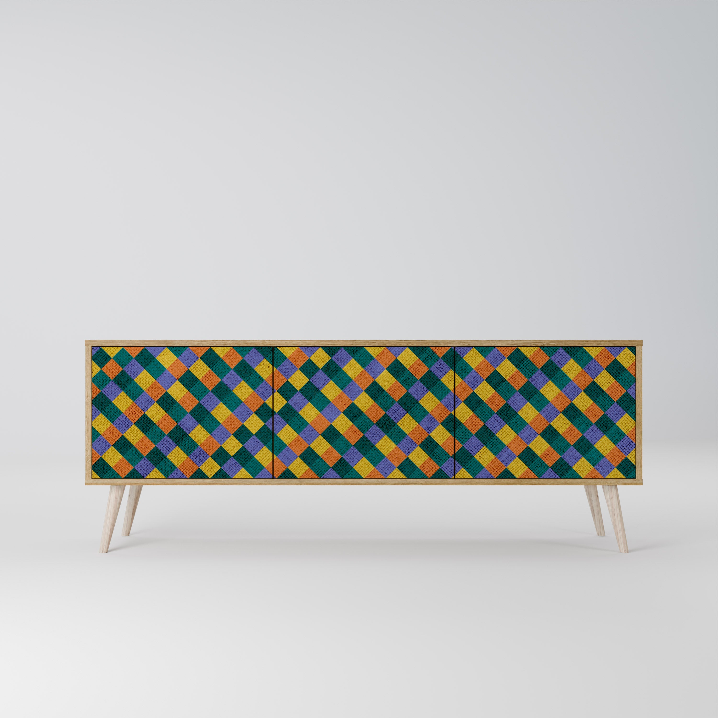 PAINTED SQUARES MIX 3-türiges TV-Lowboard