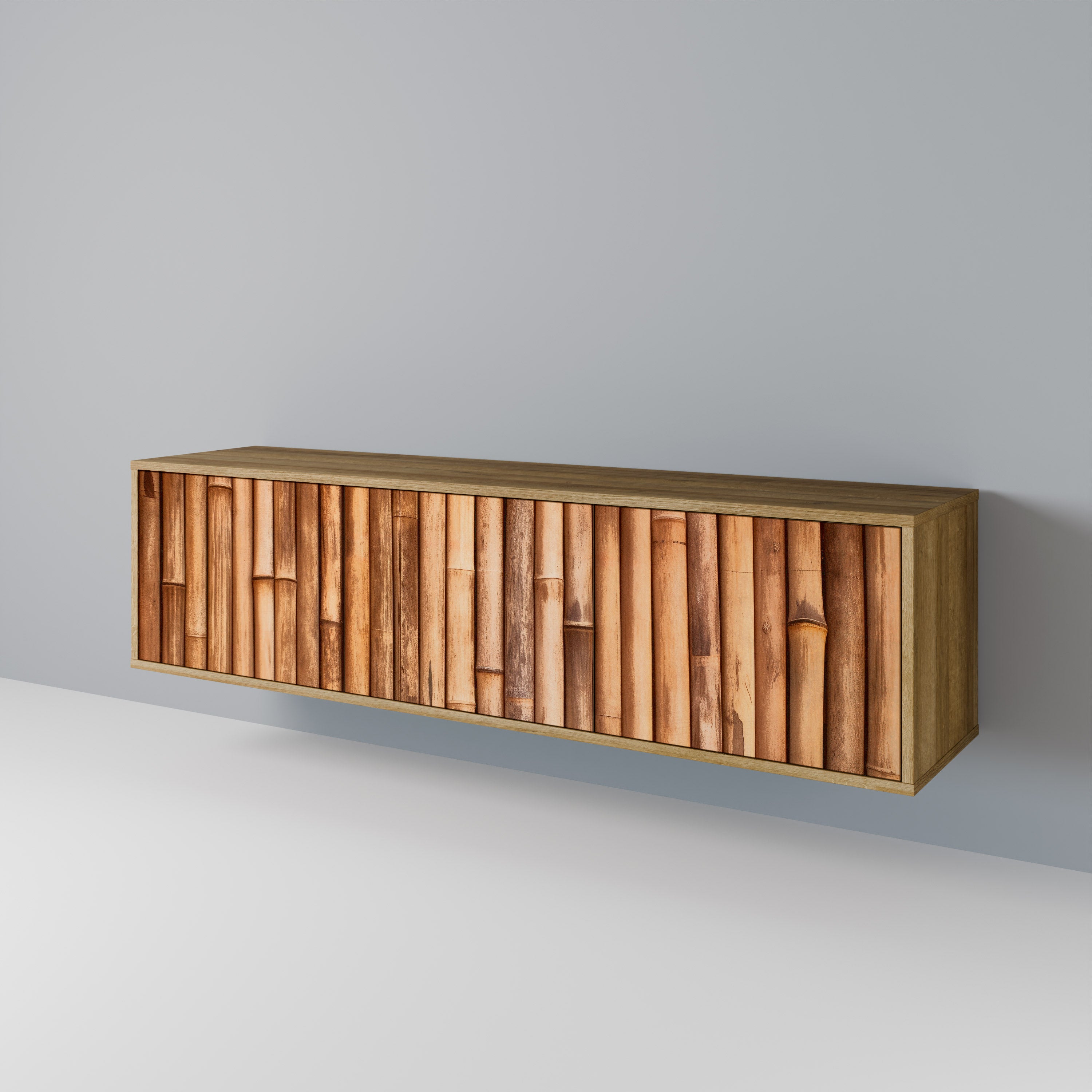NATURAL WOOD Mueble de TV de 3 Puertas