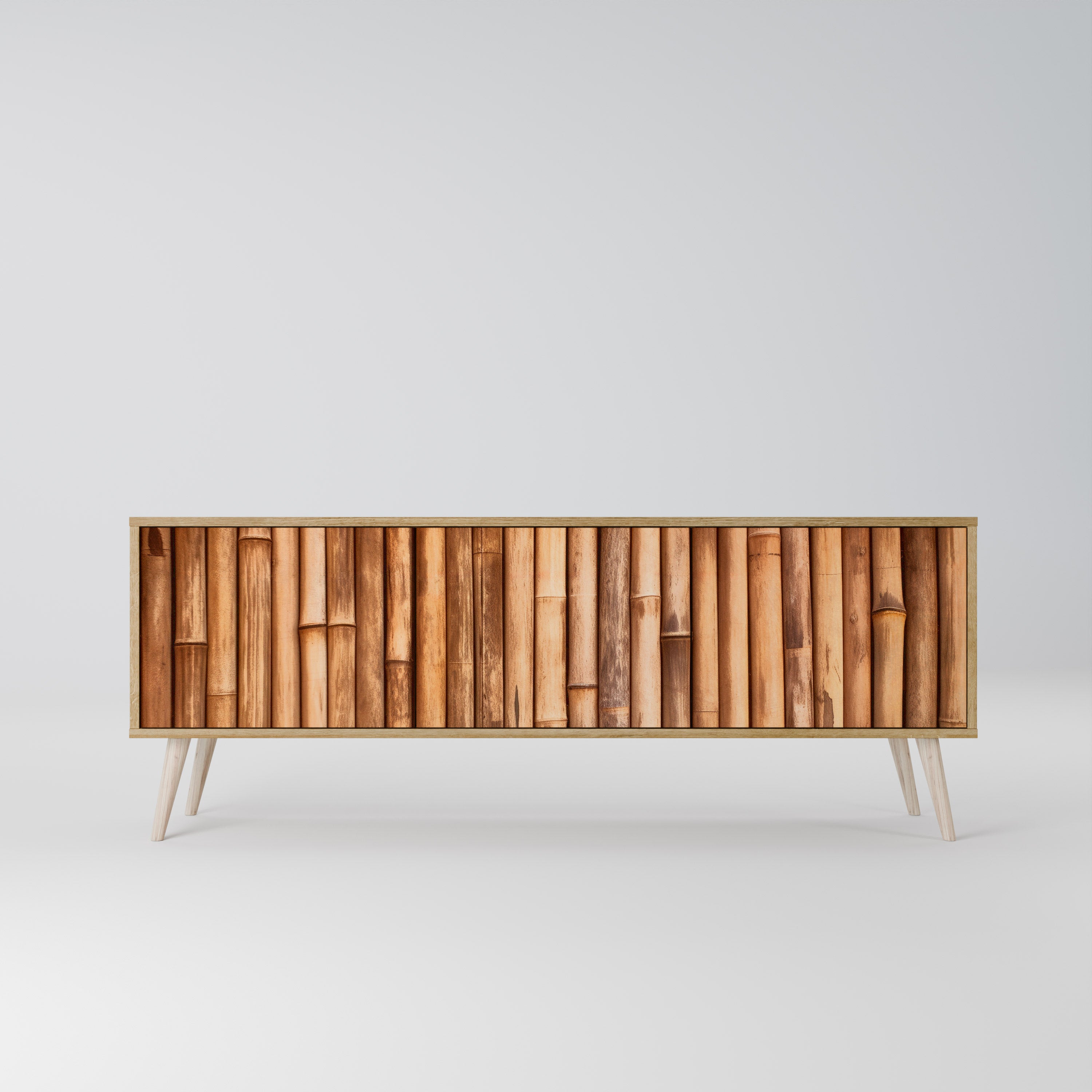 NATURAL WOOD Mueble de TV de 3 Puertas