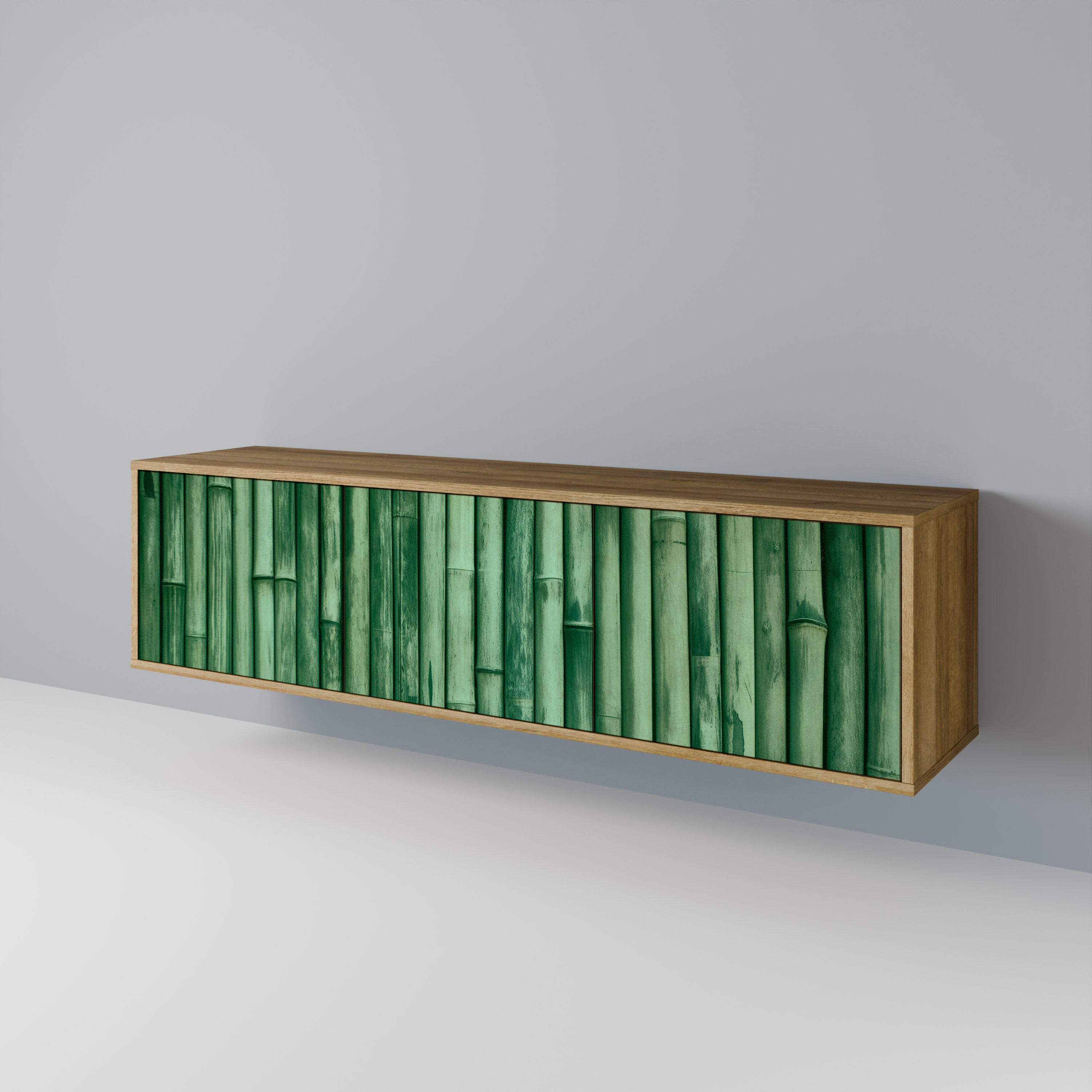 NATURAL GREEN Mueble de TV de 3 Puertas