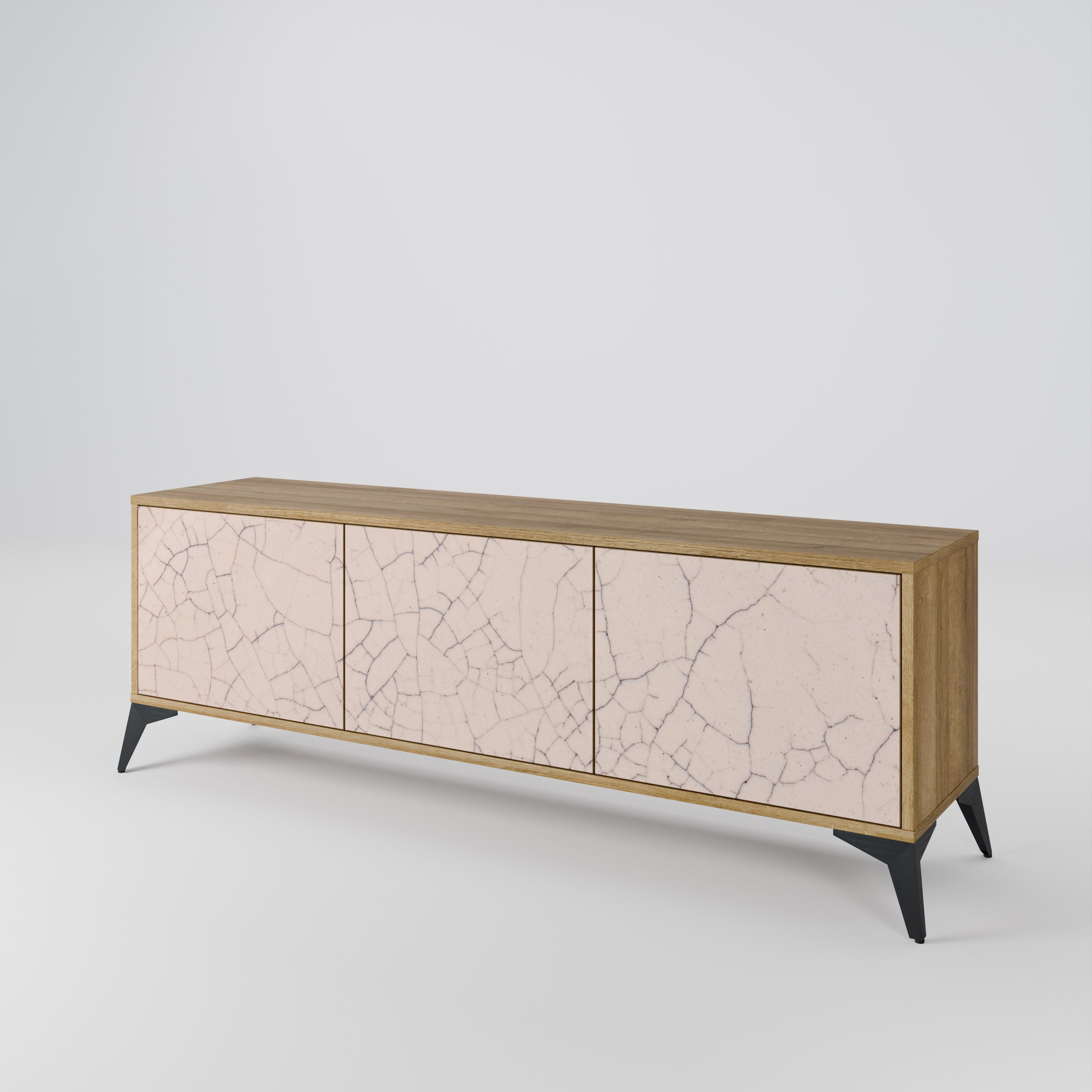 CERAMIC TEXTURE Mueble de TV de 3 Puertas