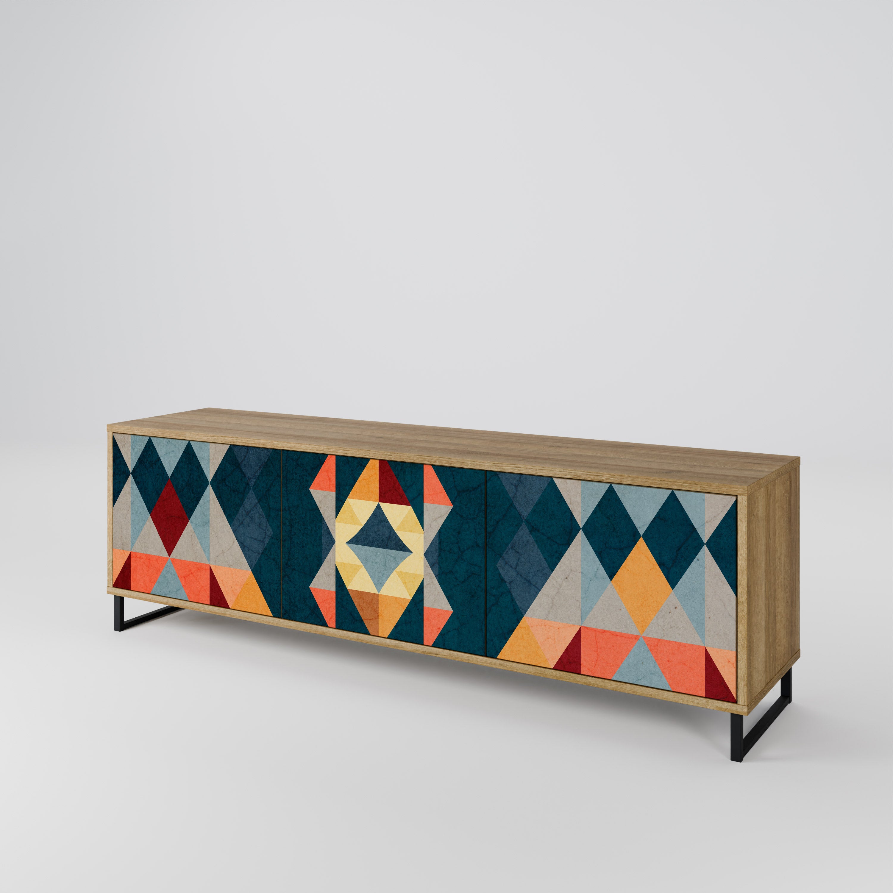 CRACKED ILLUSION Mueble de TV de 3 Puertas