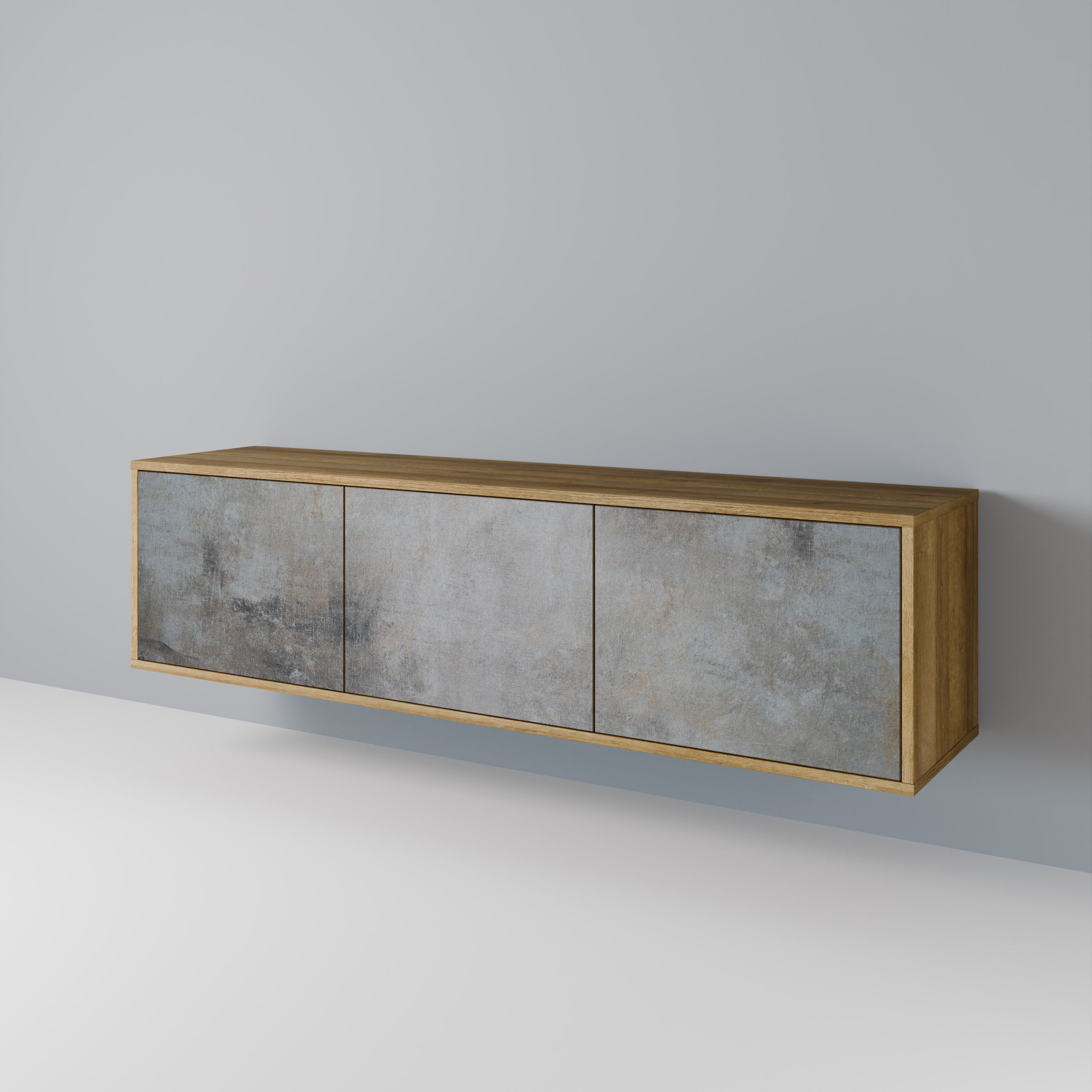 CONCRETE WALL Mueble de TV de 3 Puertas