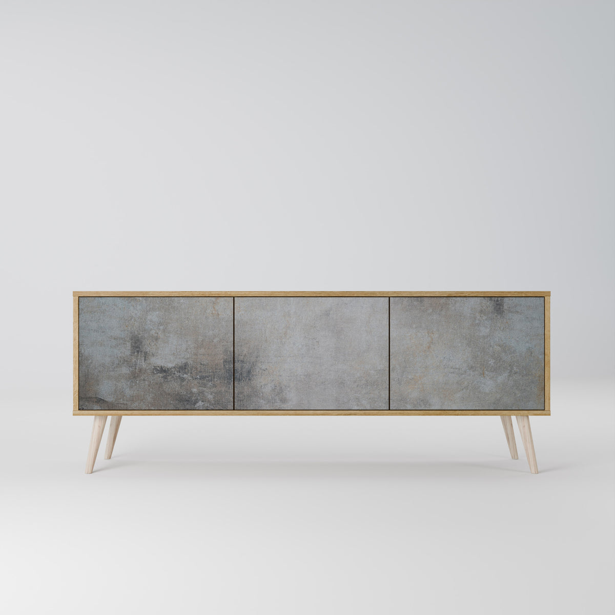 CONCRETE WALL Mueble de TV de 3 Puertas