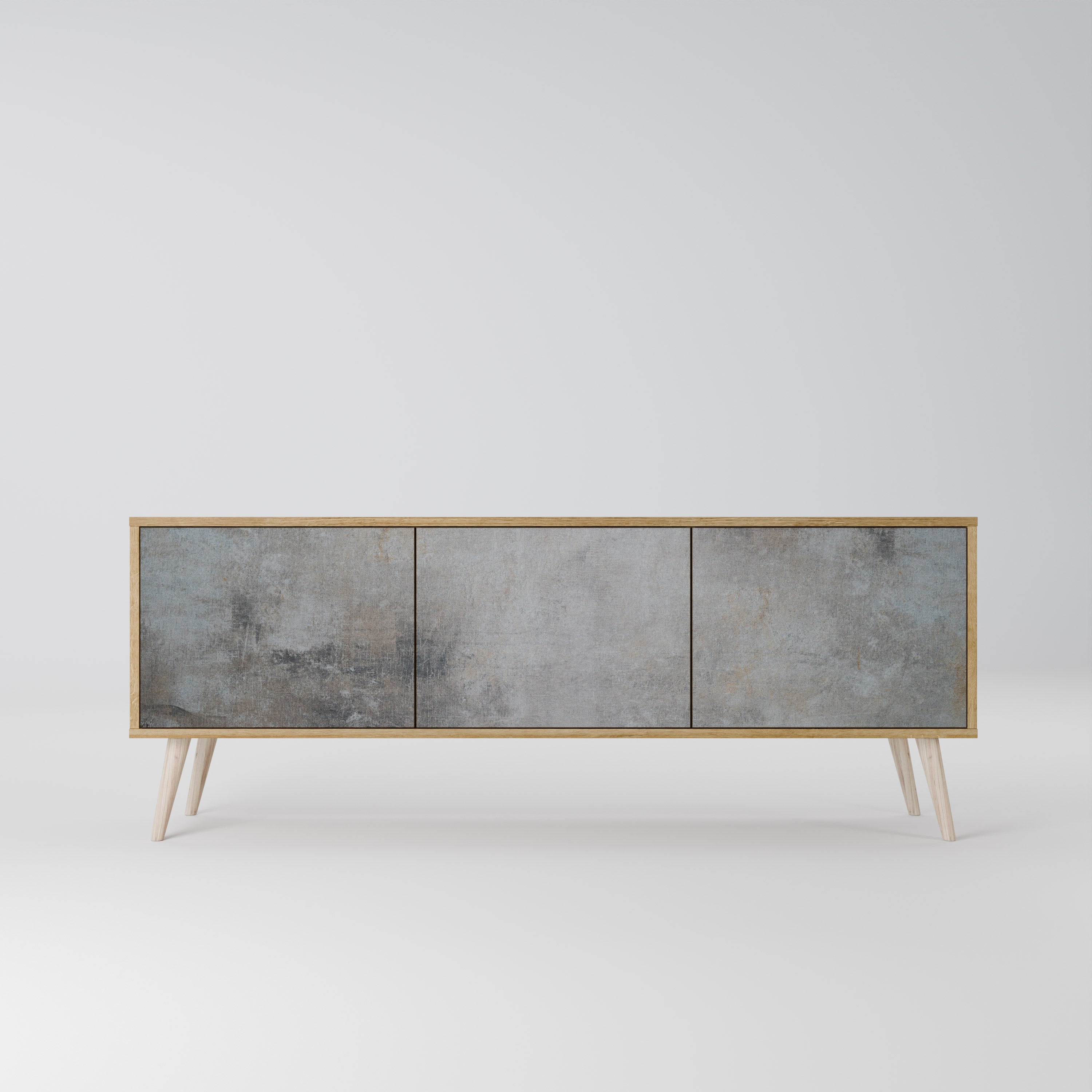 CONCRETE WALL Mueble de TV de 3 Puertas