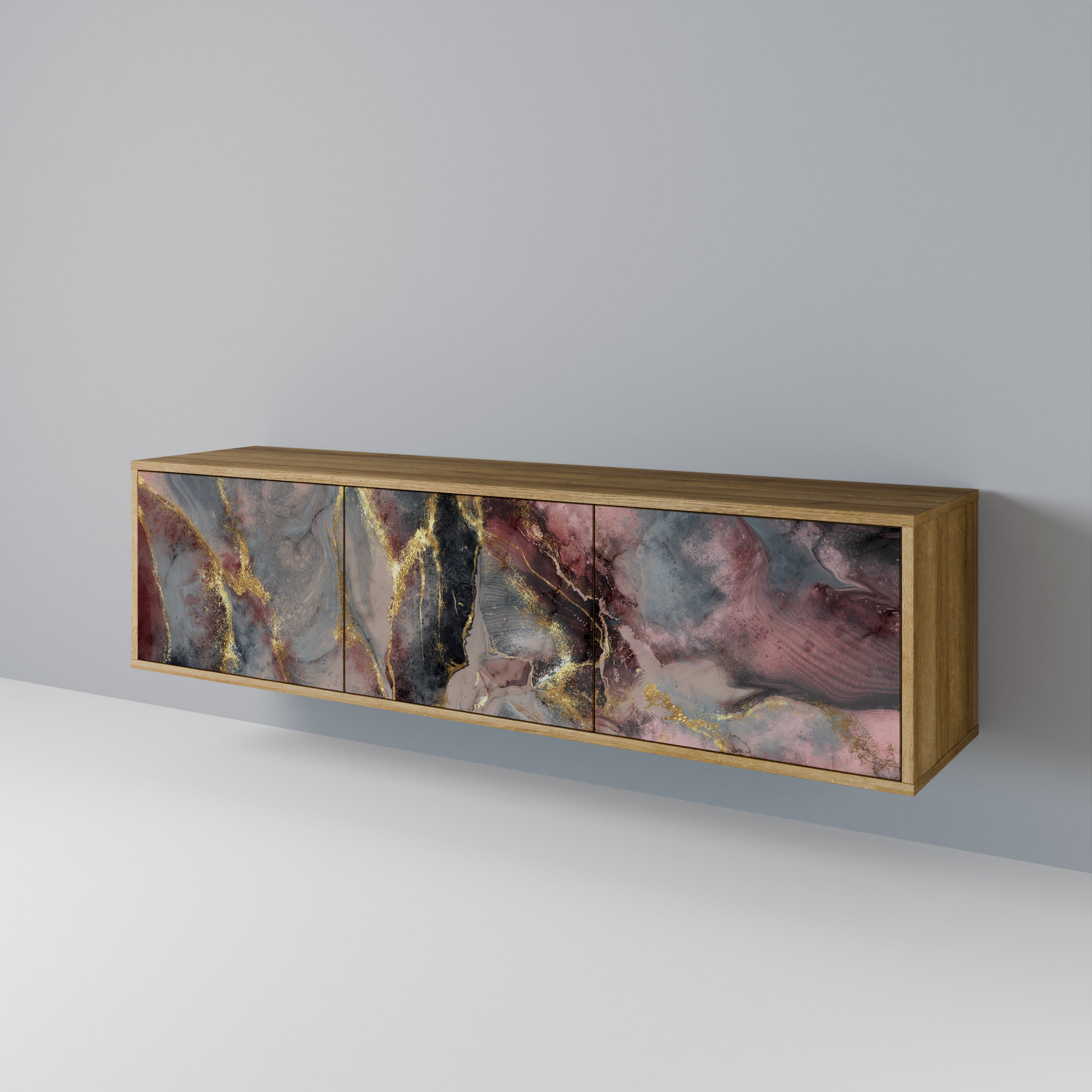 GOLDEN TIDES Mueble de TV de 3 Puertas