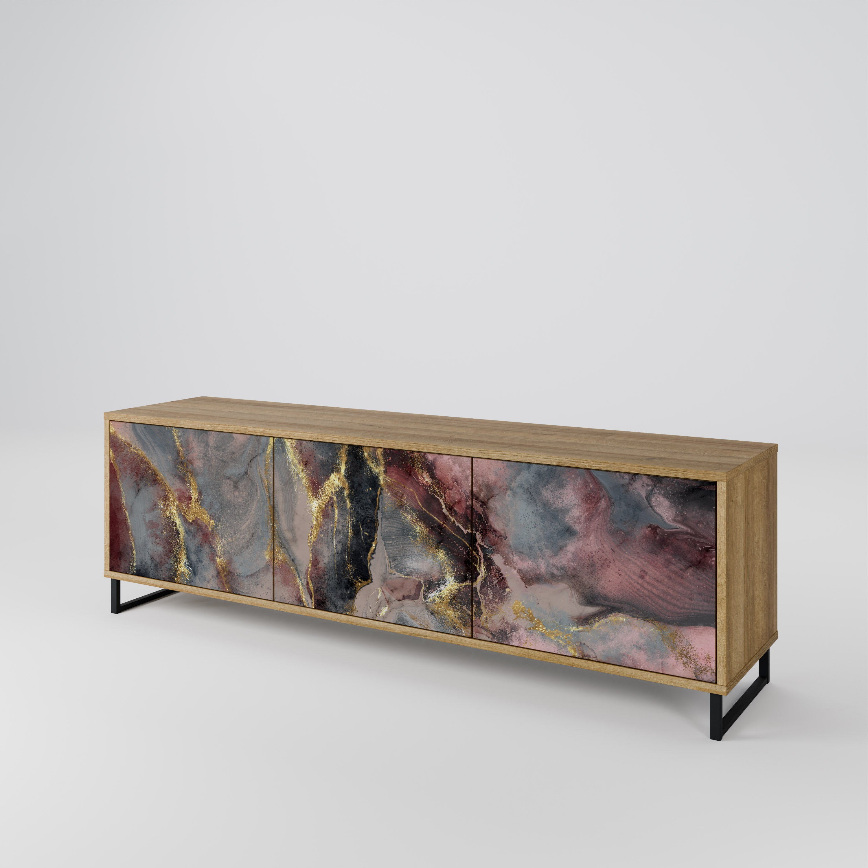 GOLDEN TIDES Mueble de TV de 3 Puertas