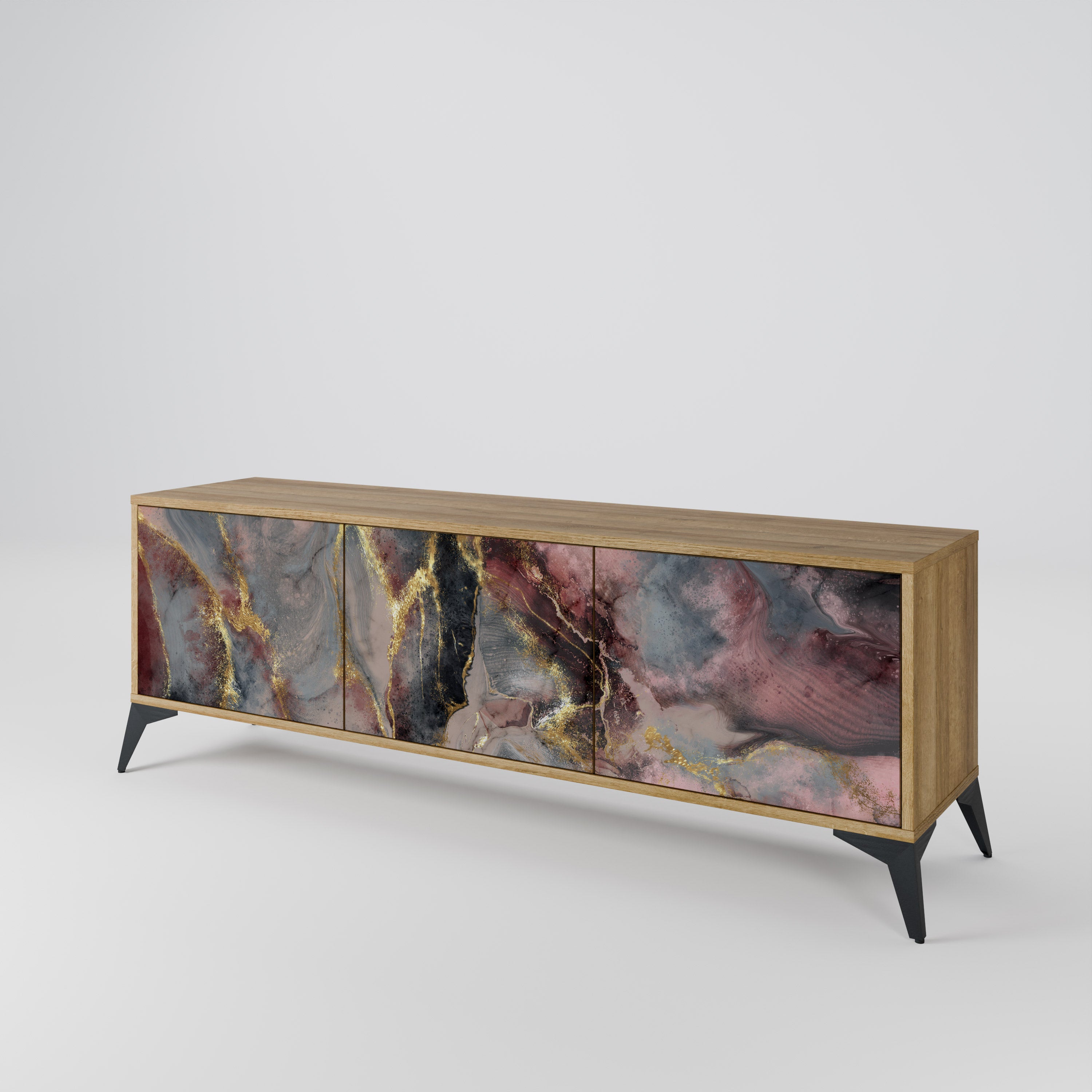 GOLDEN TIDES Mueble de TV de 3 Puertas