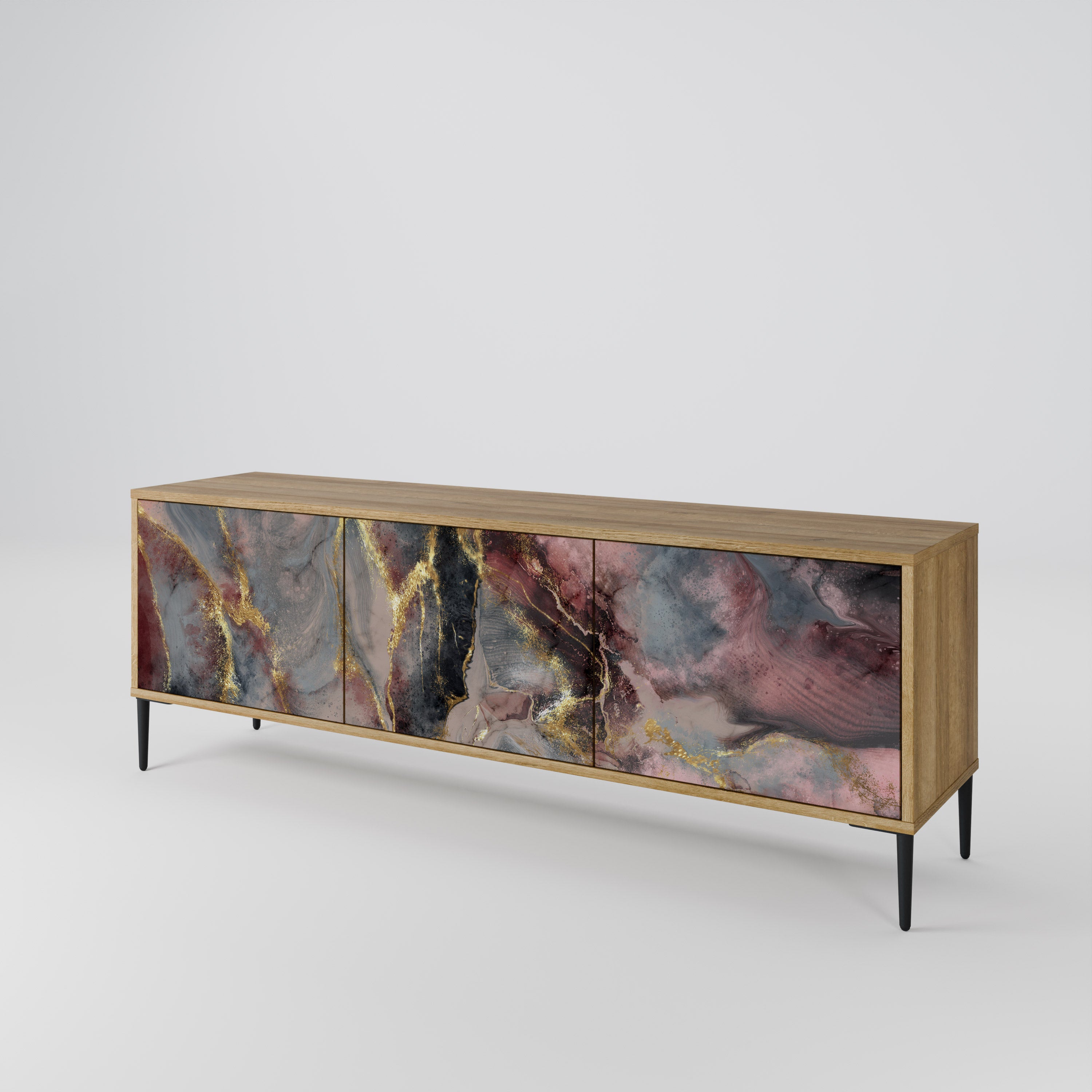 GOLDEN TIDES Mueble de TV de 3 Puertas