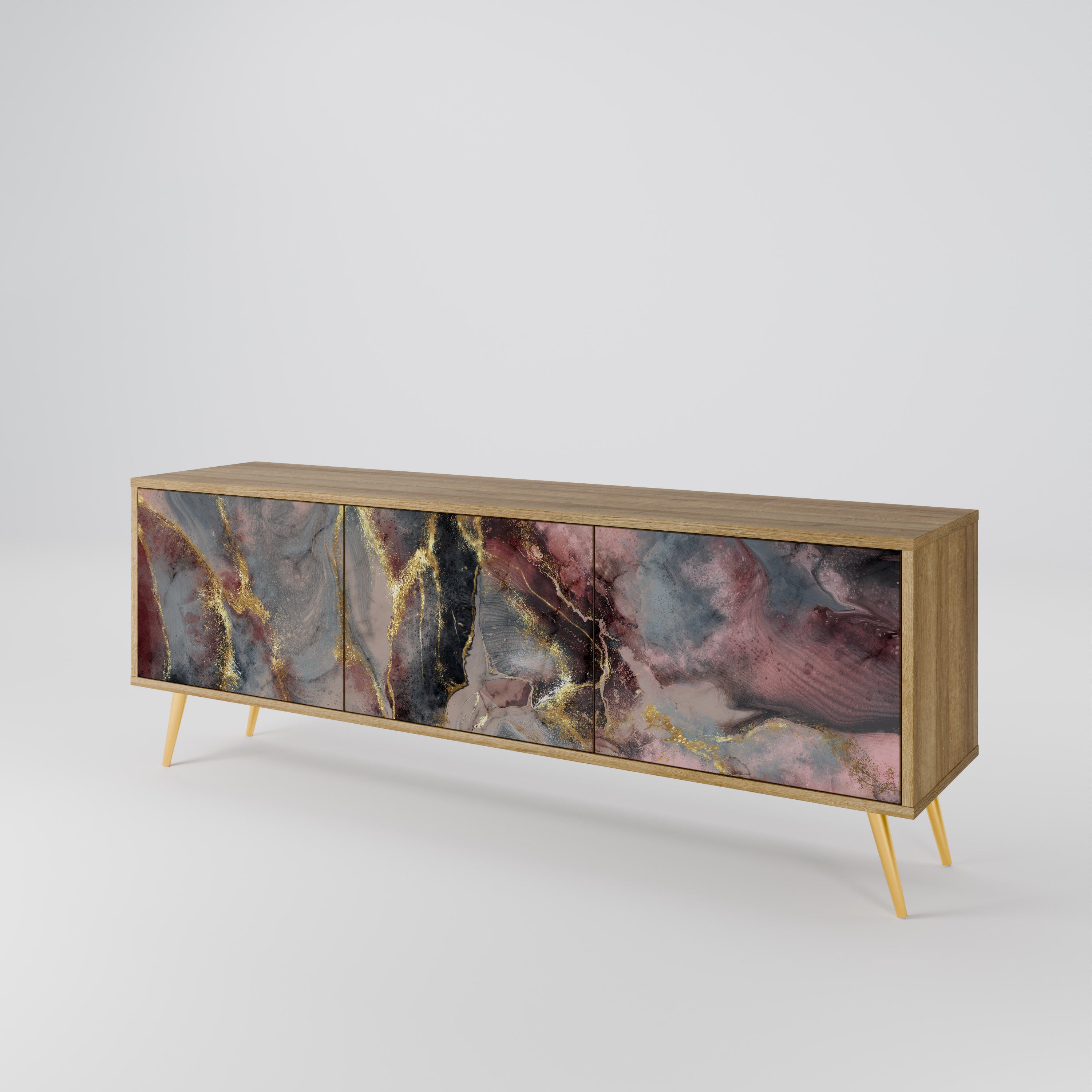 GOLDEN TIDES Mueble de TV de 3 Puertas