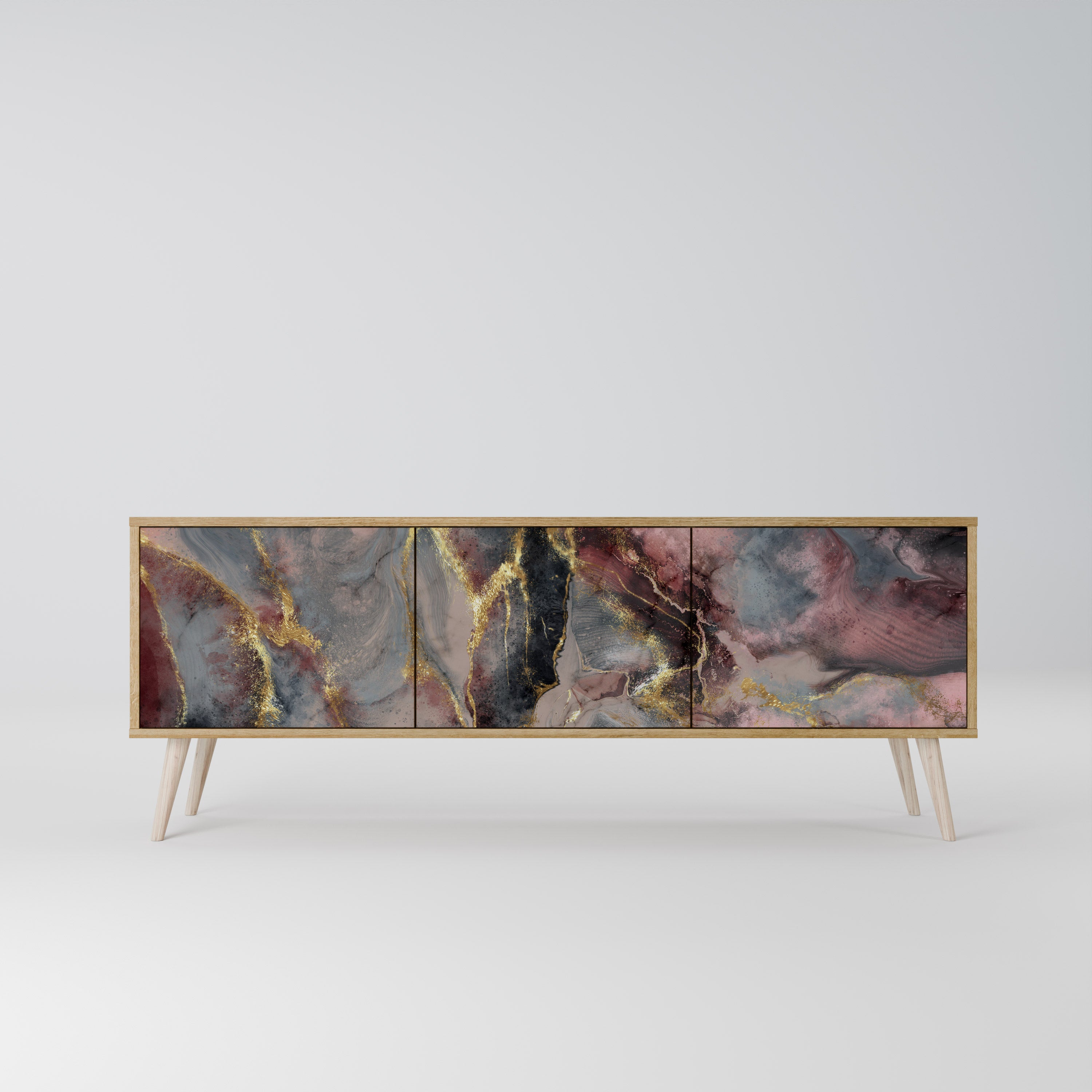 GOLDEN TIDES Mueble de TV de 3 Puertas