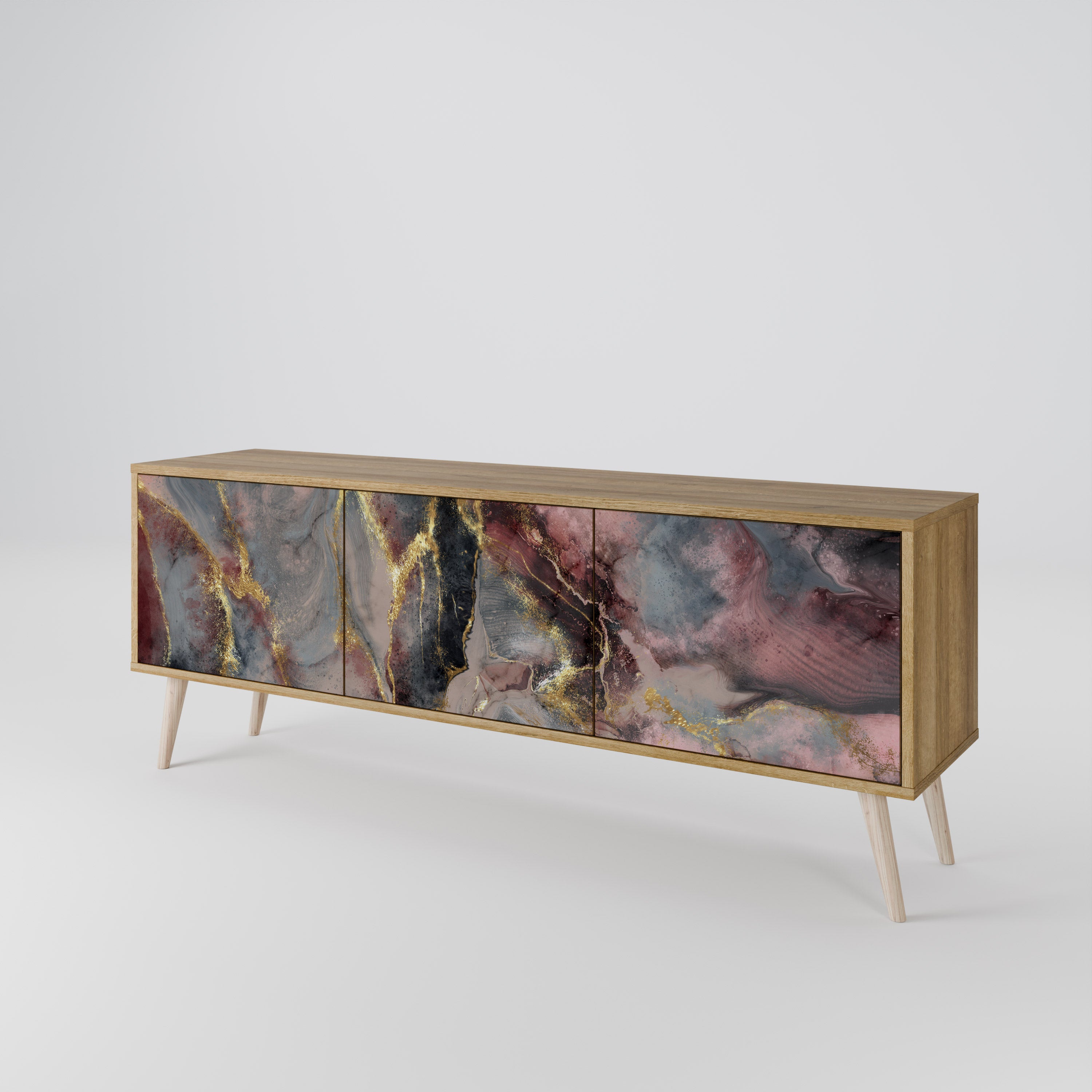 GOLDEN TIDES Mueble de TV de 3 Puertas