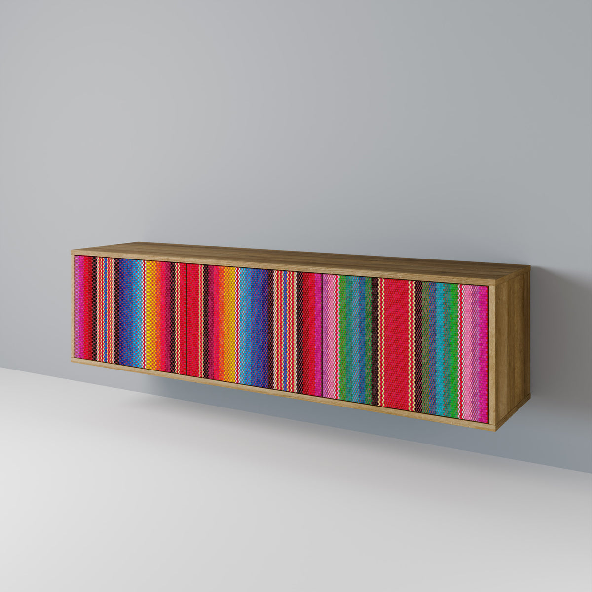 ETHNIC MEXICAN Mueble de TV de 3 Puertas
