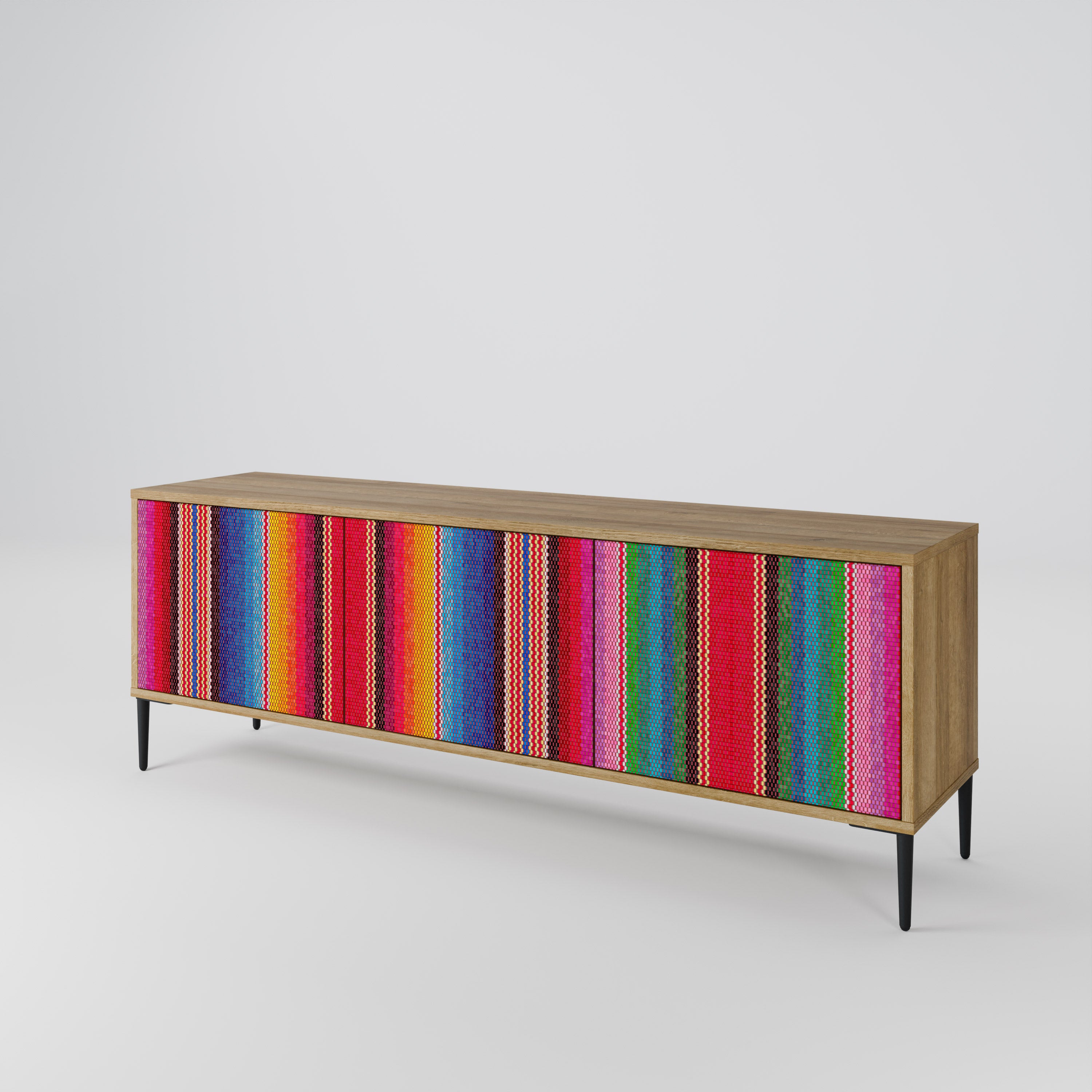 ETHNIC MEXICAN Mueble de TV de 3 Puertas