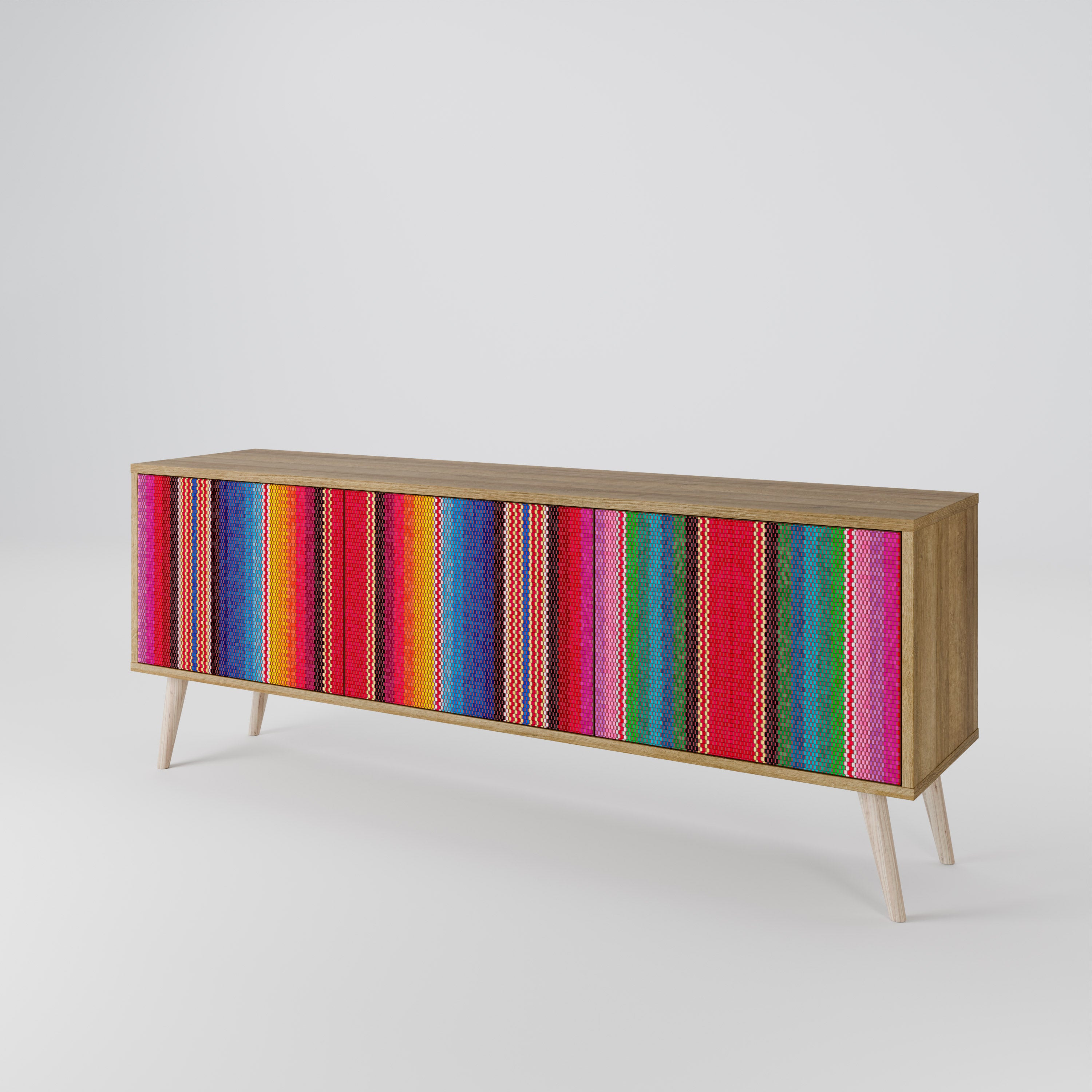 ETHNIC MEXICAN Mueble de TV de 3 Puertas