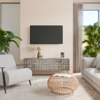 SLIGHTLY BLURRED 3-Door TV Cabinet