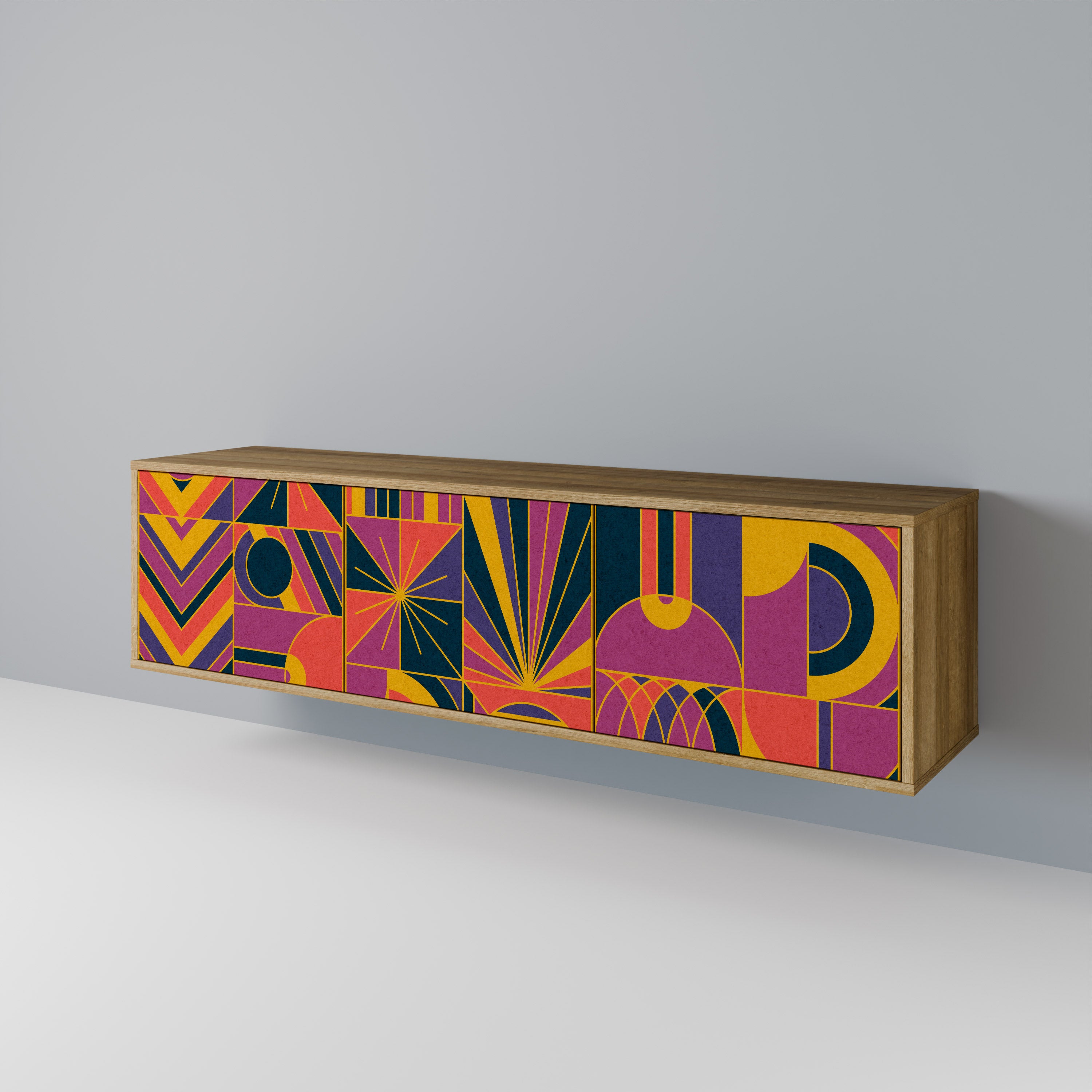 ELECTRIC PATTERNS Mueble de TV de 3 Puertas