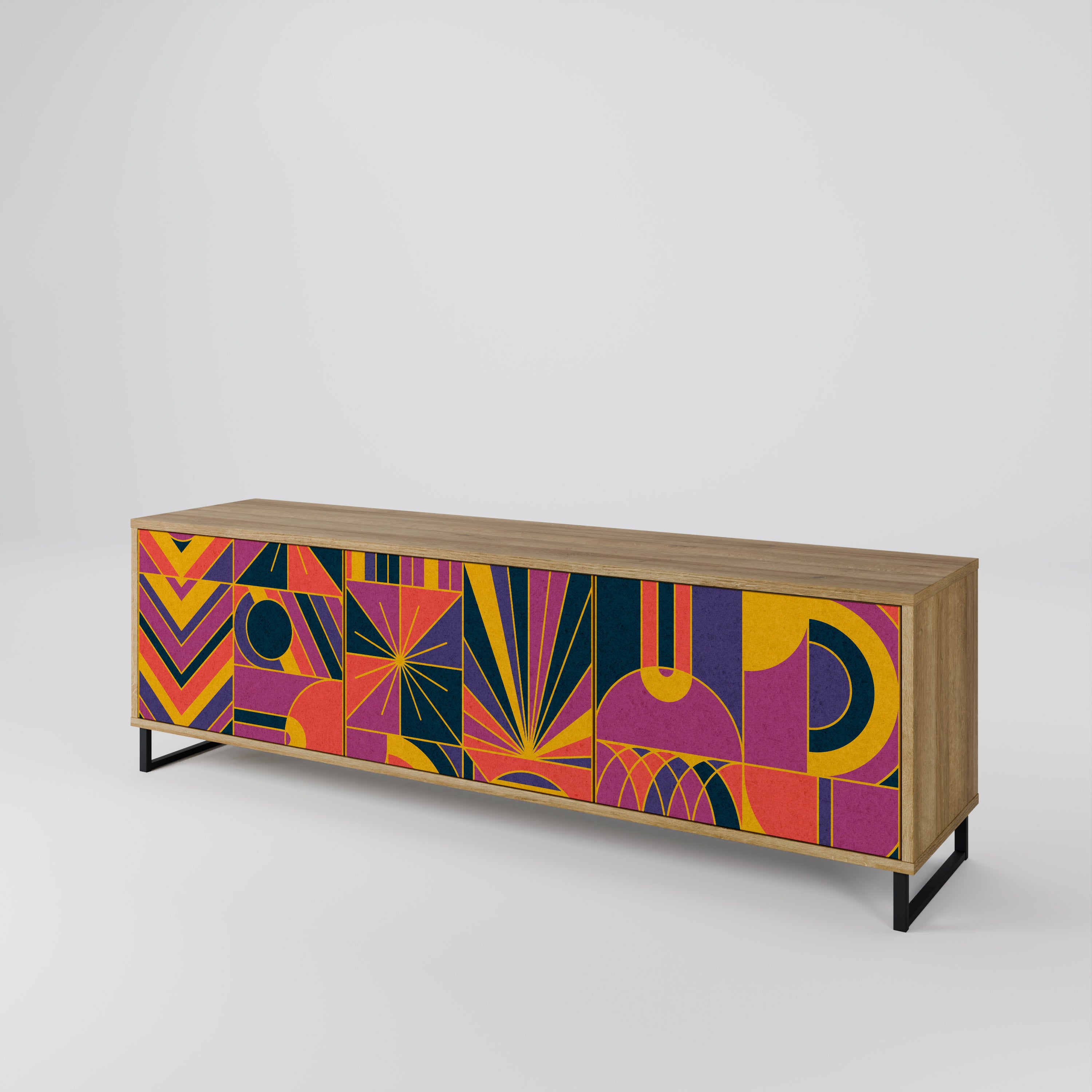 ELECTRIC PATTERNS Mueble de TV de 3 Puertas