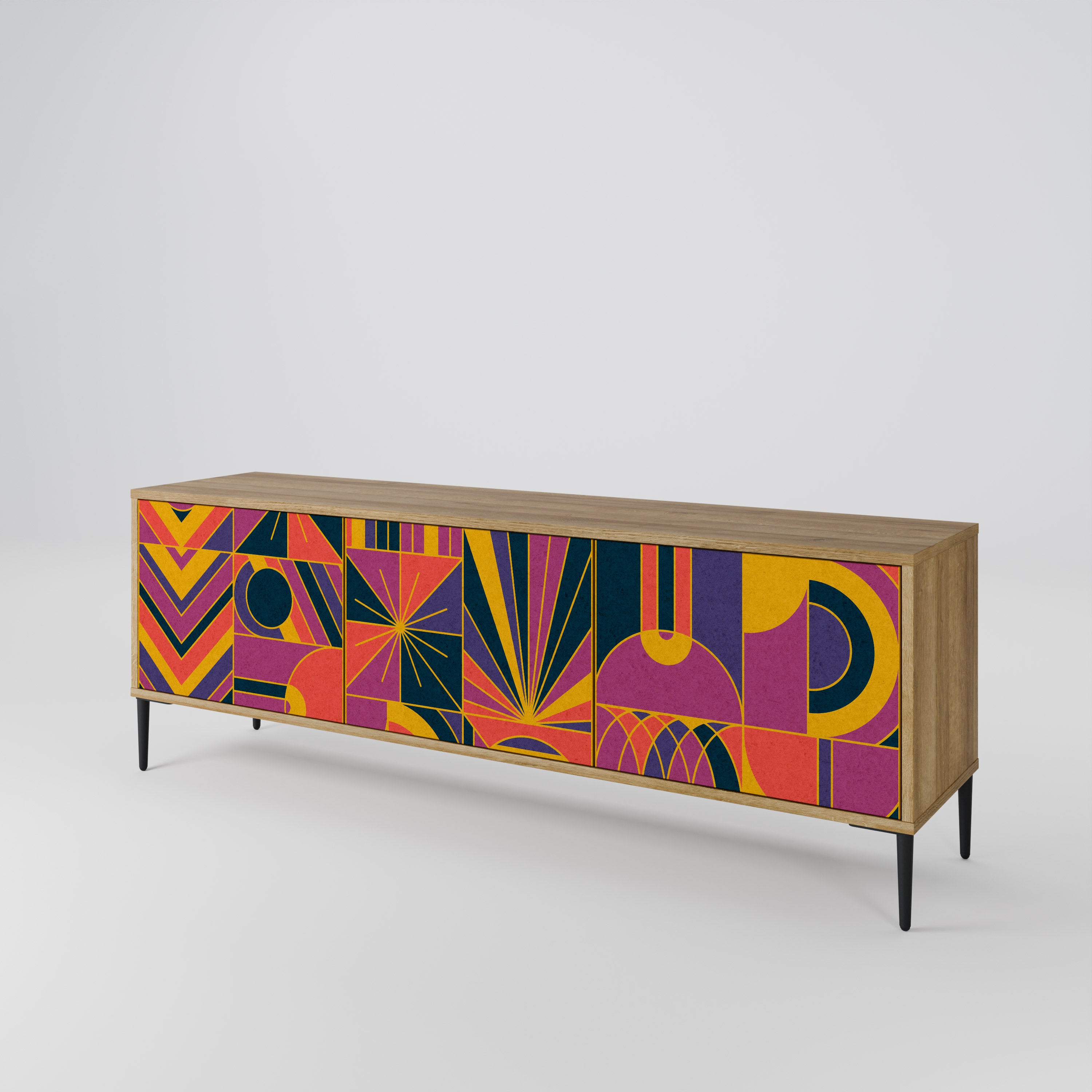 ELECTRIC PATTERNS Mueble de TV de 3 Puertas
