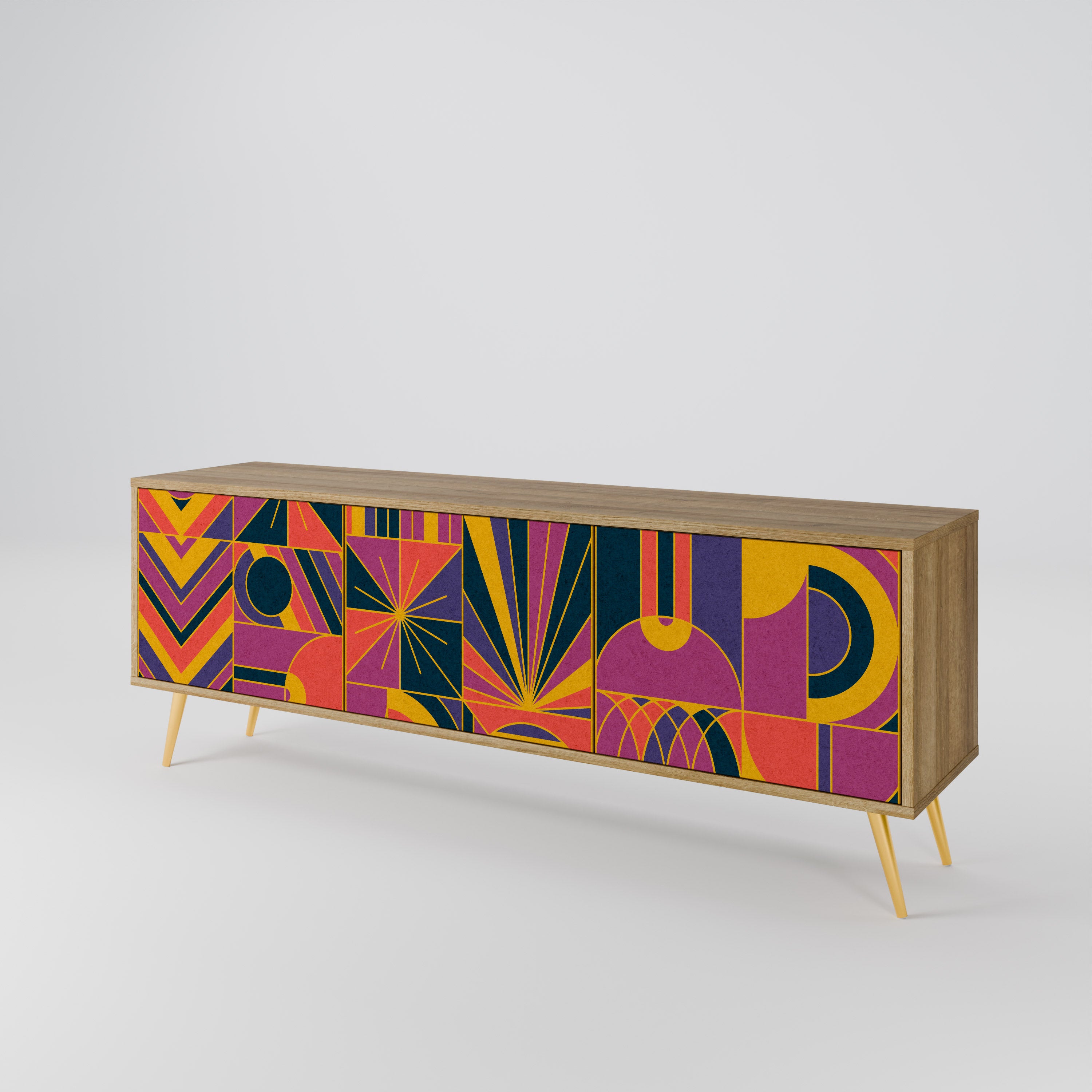 ELECTRIC PATTERNS Mueble de TV de 3 Puertas