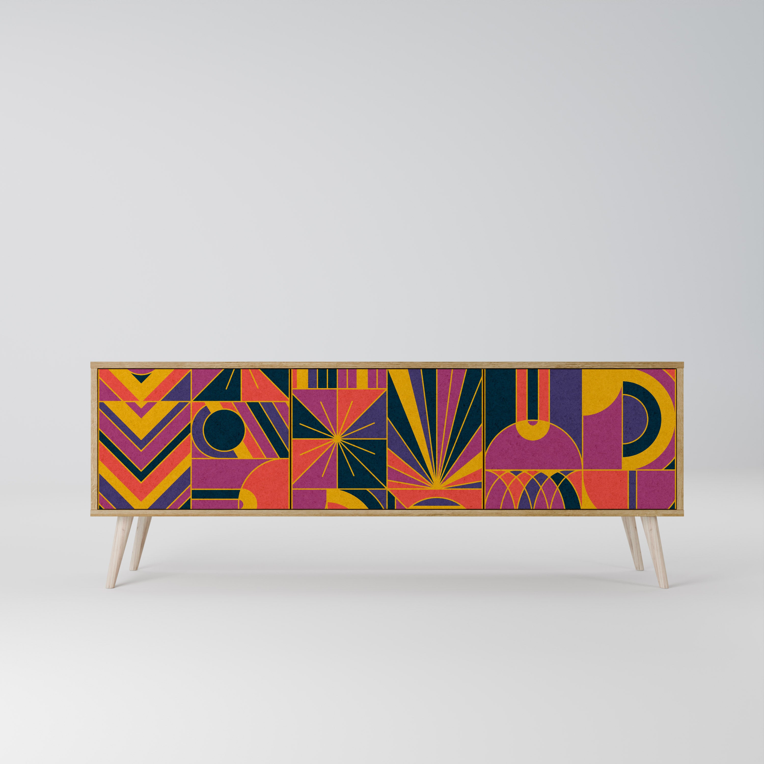 ELECTRIC PATTERNS Mueble de TV de 3 Puertas