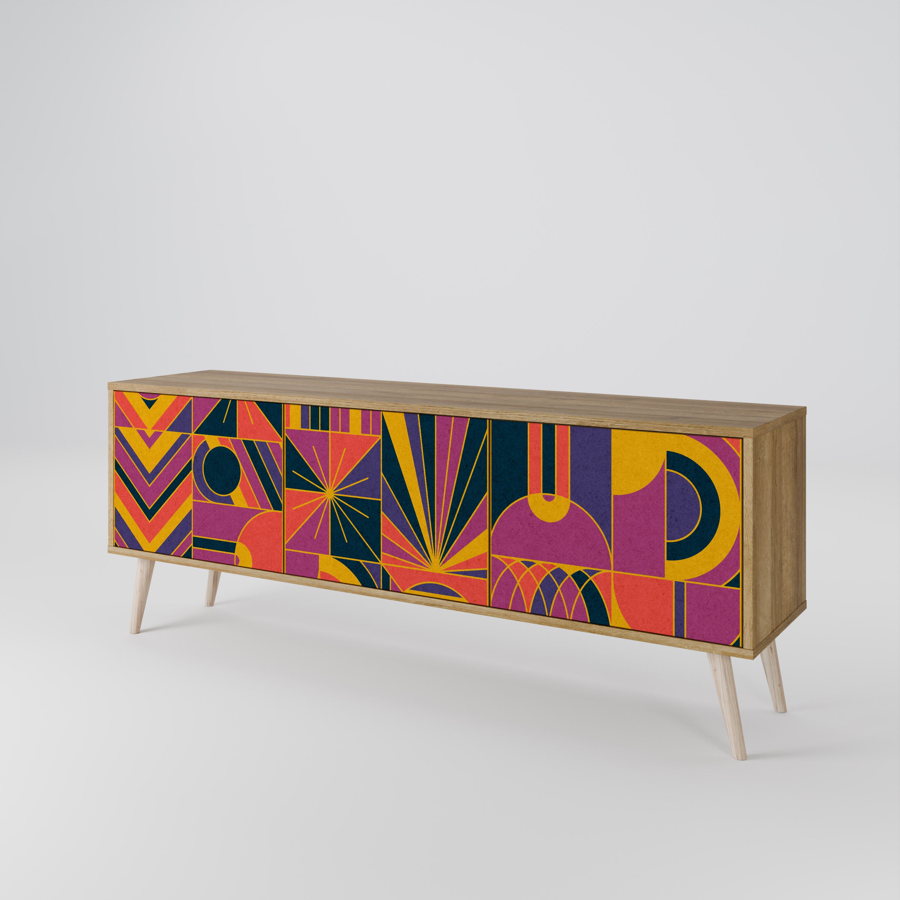 ELECTRIC PATTERNS Mueble de TV de 3 Puertas