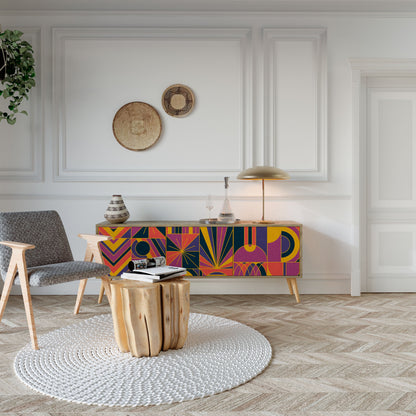 Mobile TV ELECTRIC PATTERNS a 3 ante in effetto rovere