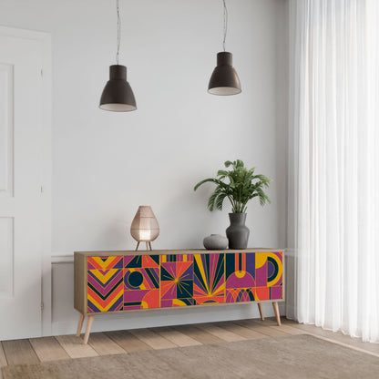 Mobile TV ELECTRIC PATTERNS a 3 ante in effetto rovere