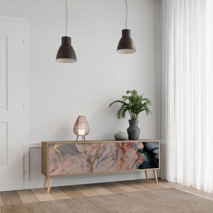 Mobile TV a 3 ante GILDED SWIRLS in effetto rovere