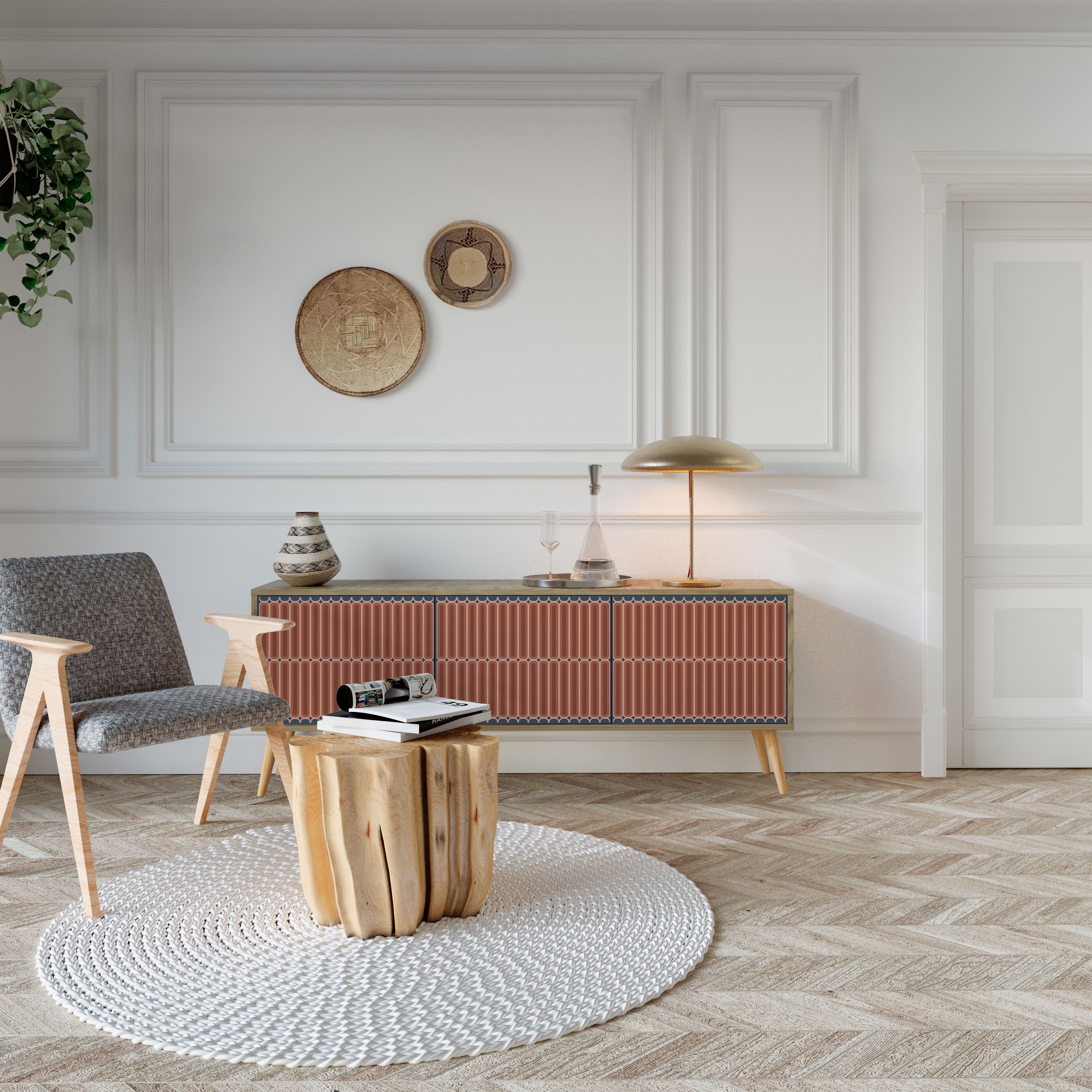HYPNOTIC GATE Mueble de TV de 3 Puertas