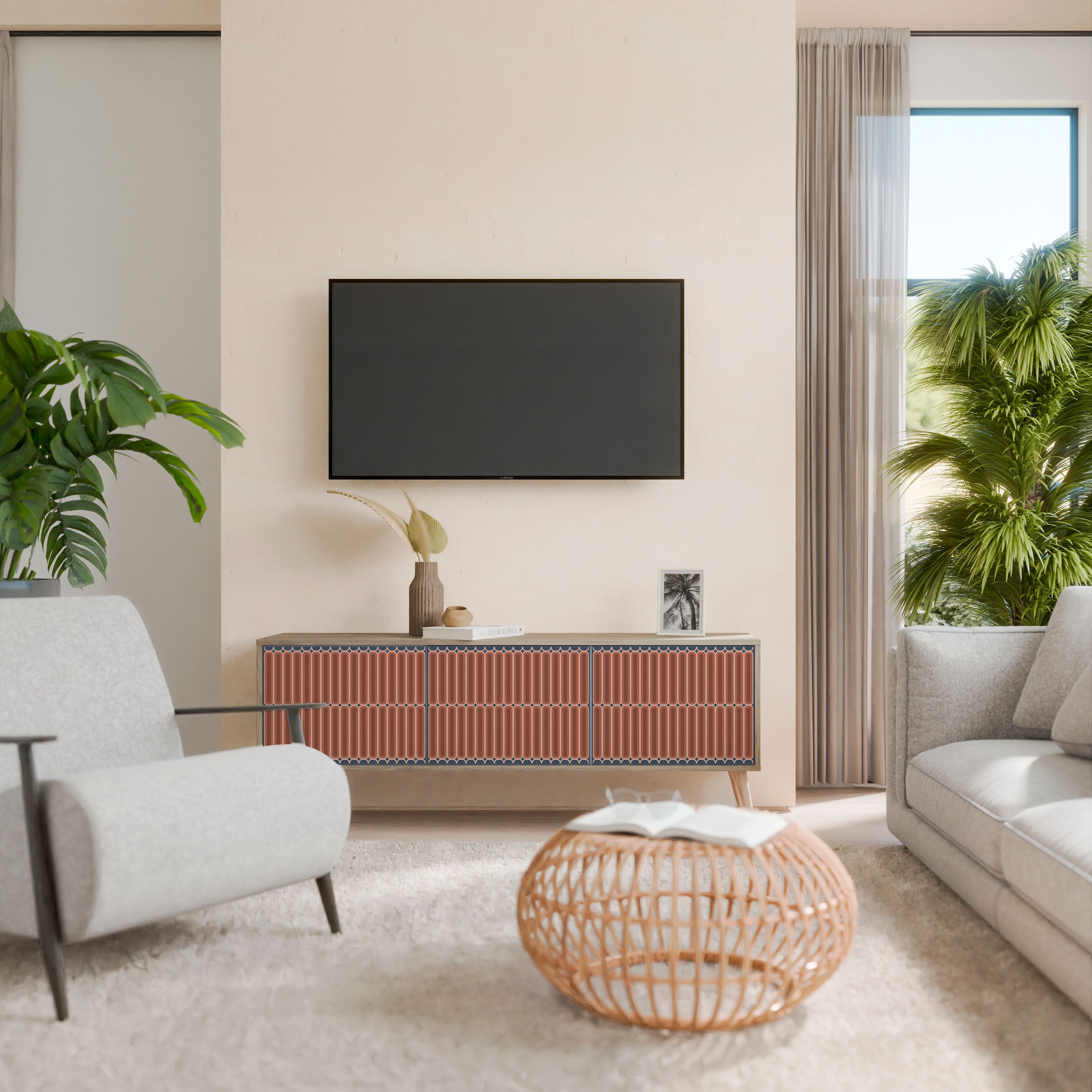 HYPNOTIC GATE Mueble de TV de 3 Puertas