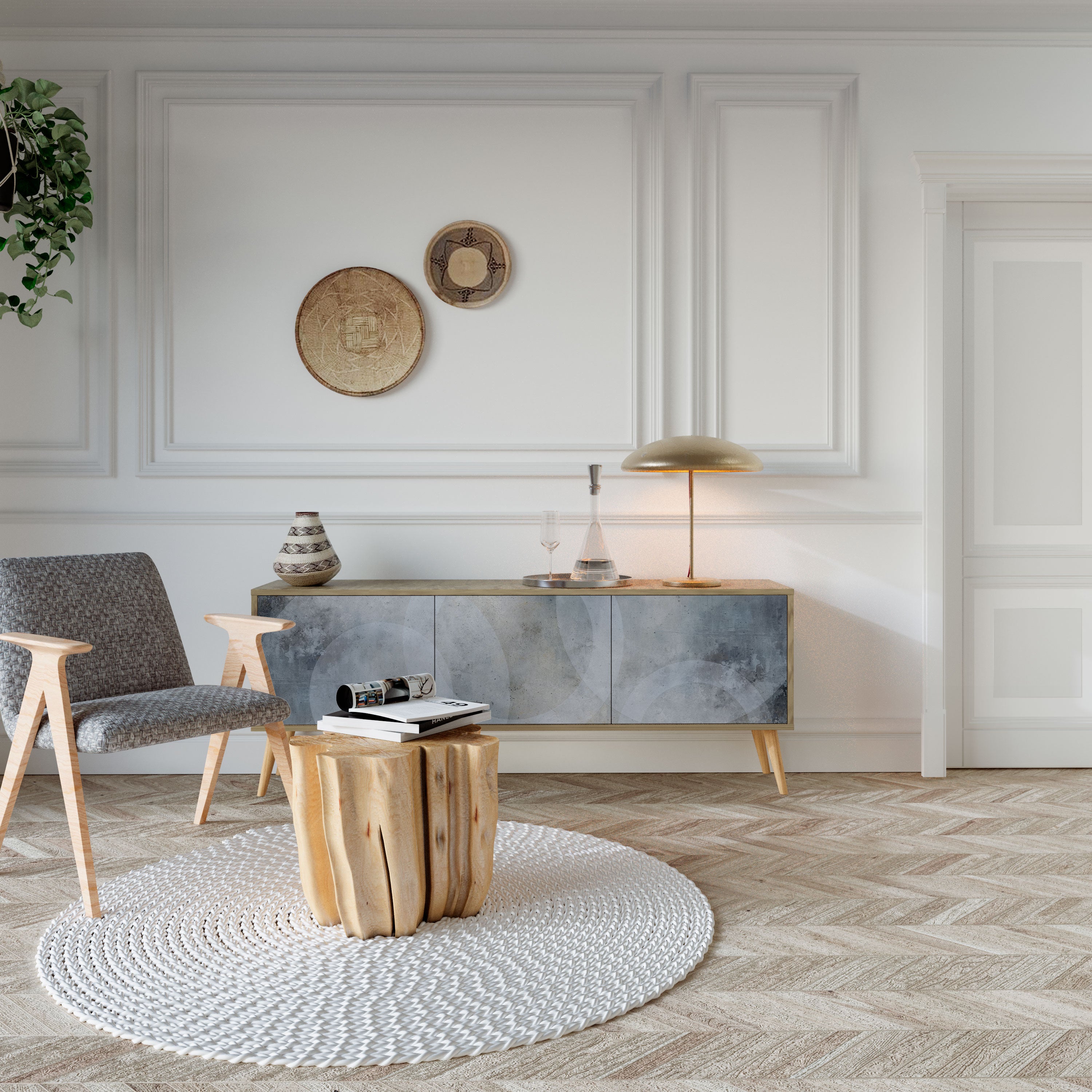 MUTED ARC Mueble de TV de 3 Puertas