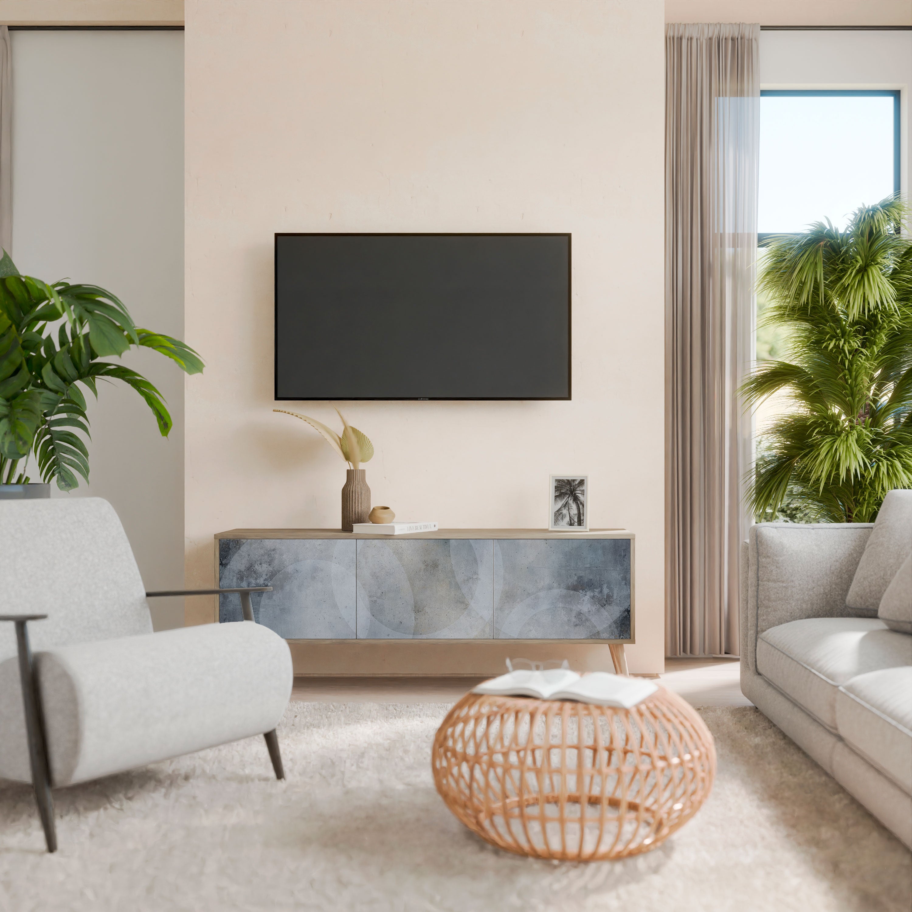 MUTED ARC Mueble de TV de 3 Puertas