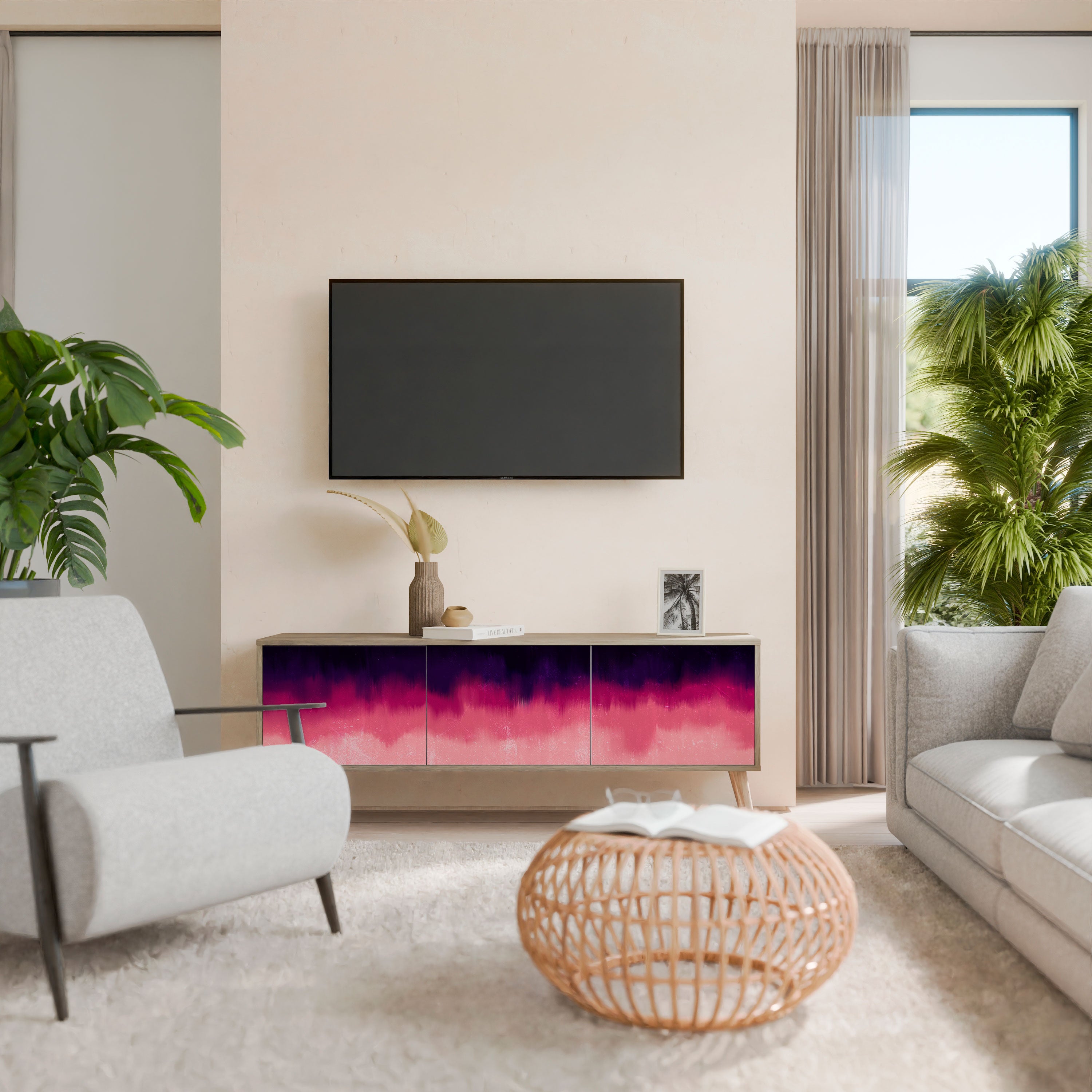 AURORA BOREALIS 3-Door TV Cabinet